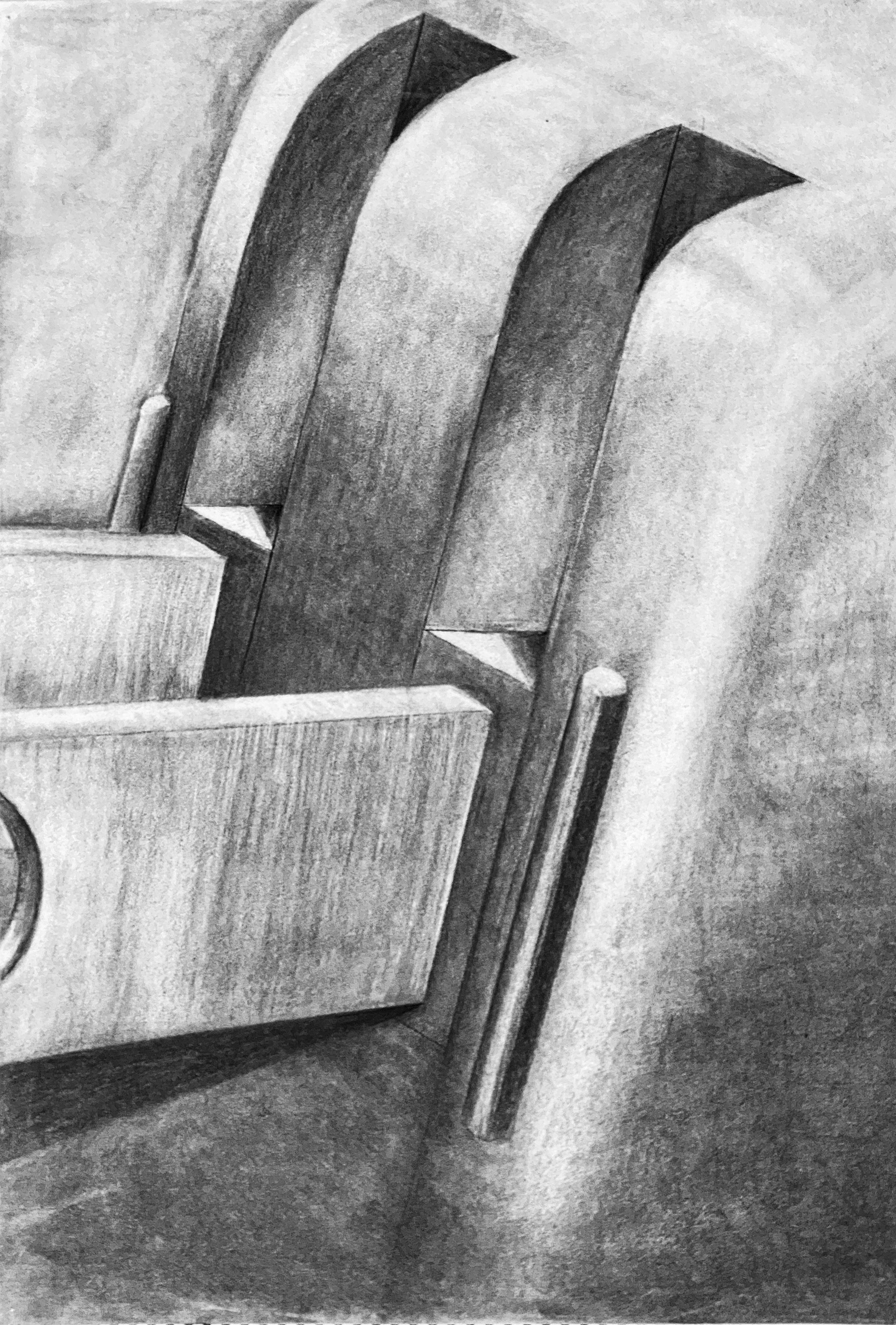 Vine charcoal & black compressed charcoal on charcoal paper 18x24