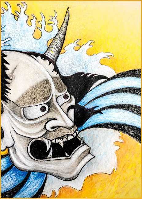 China Marker on Strathmore toned tan paper 8.5x11