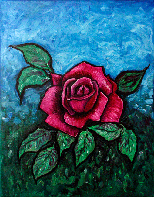 Rose oil on canvas 16x20
