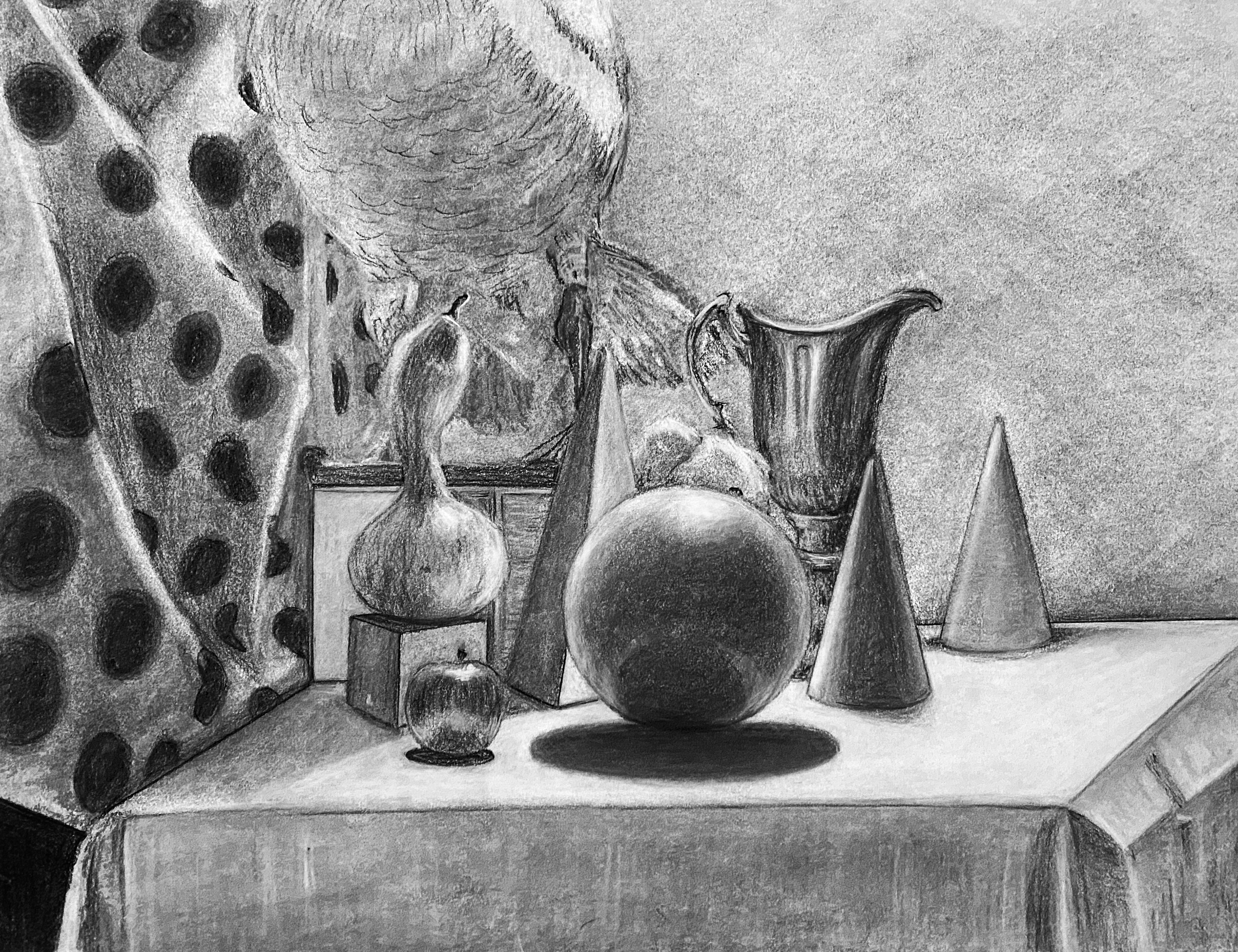Vine charcoal, black & white compressed charcoal on charcoal paper 18x24