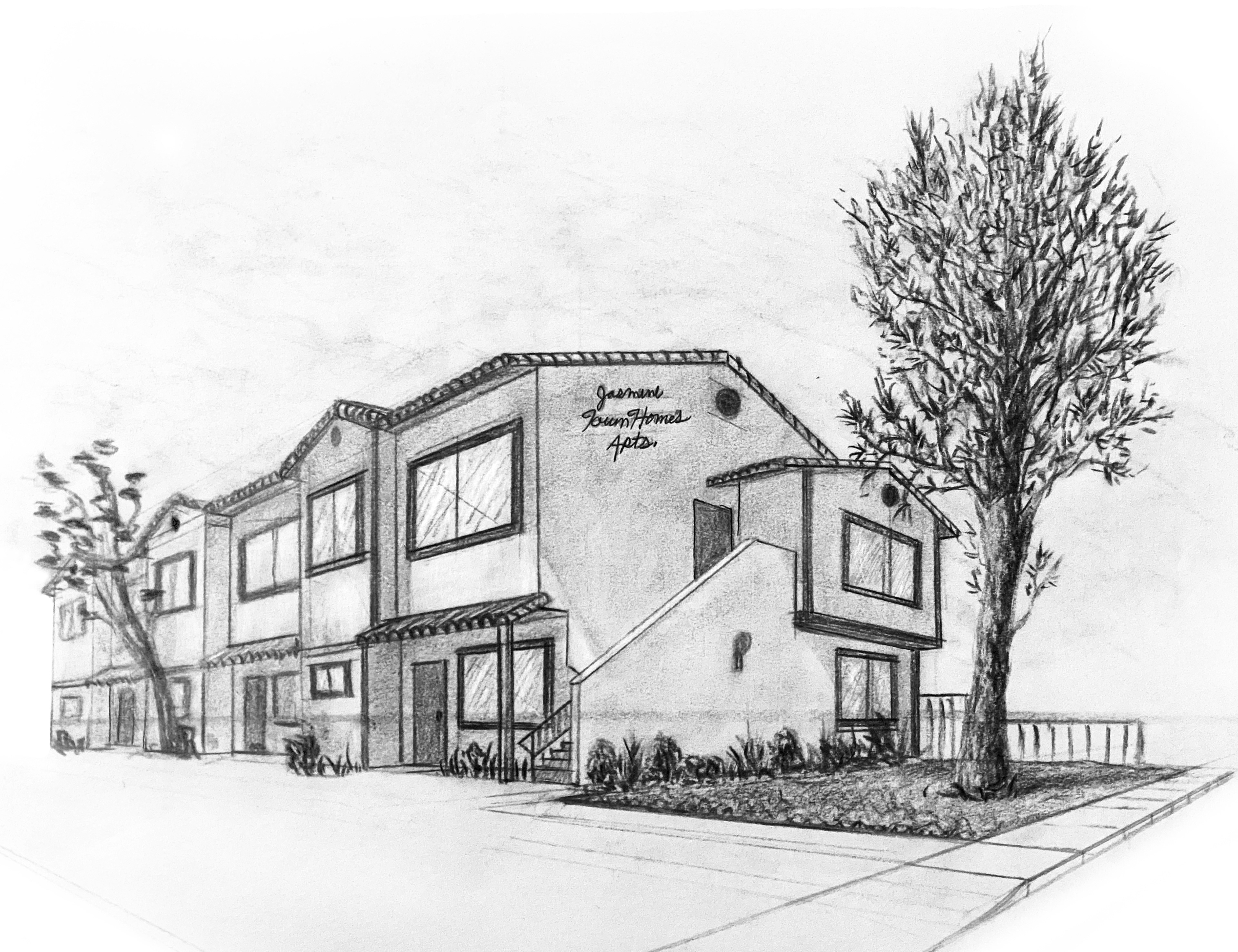6B, 4B, 2B & 4H graphite pencil on Strathmore Drawing paper 18x24