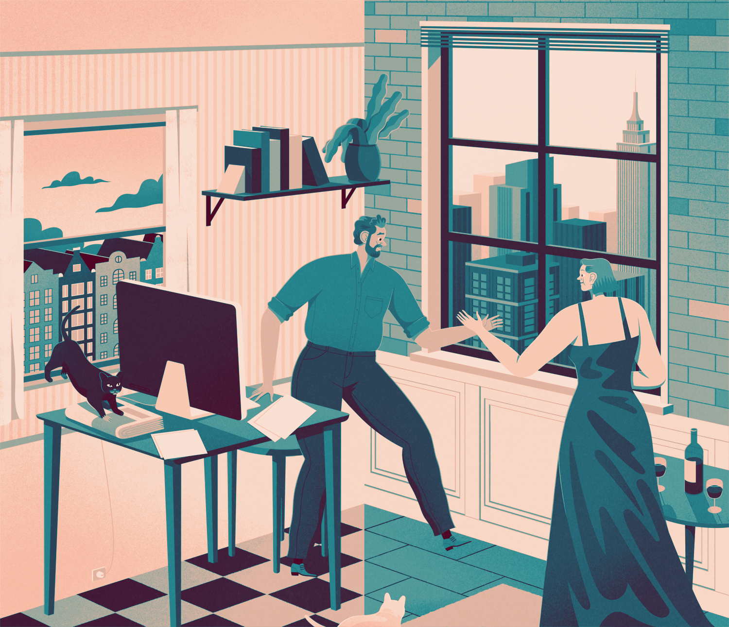 Jacob Stead illustration drawing art editorial magazine Bristol  Amsterdam New York NY Dutch apartment love