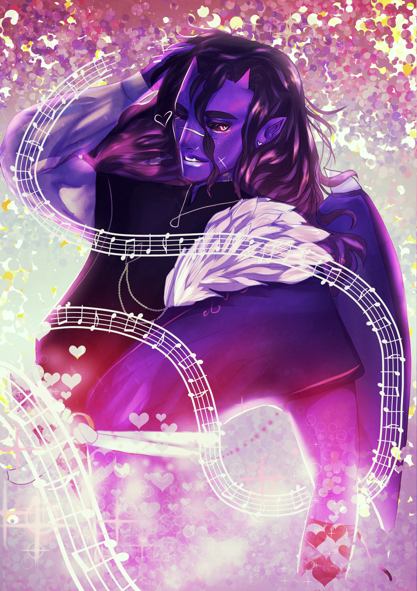 Illustration of @remyleboob's (twitter) OC Atlas