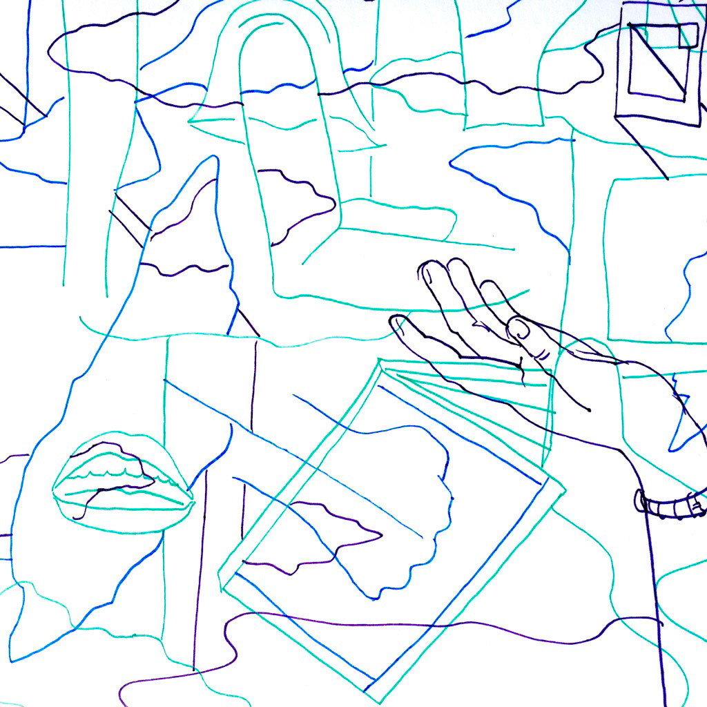 [detail] Cloud sketch (2019), pen on paper, 6 x 8 "