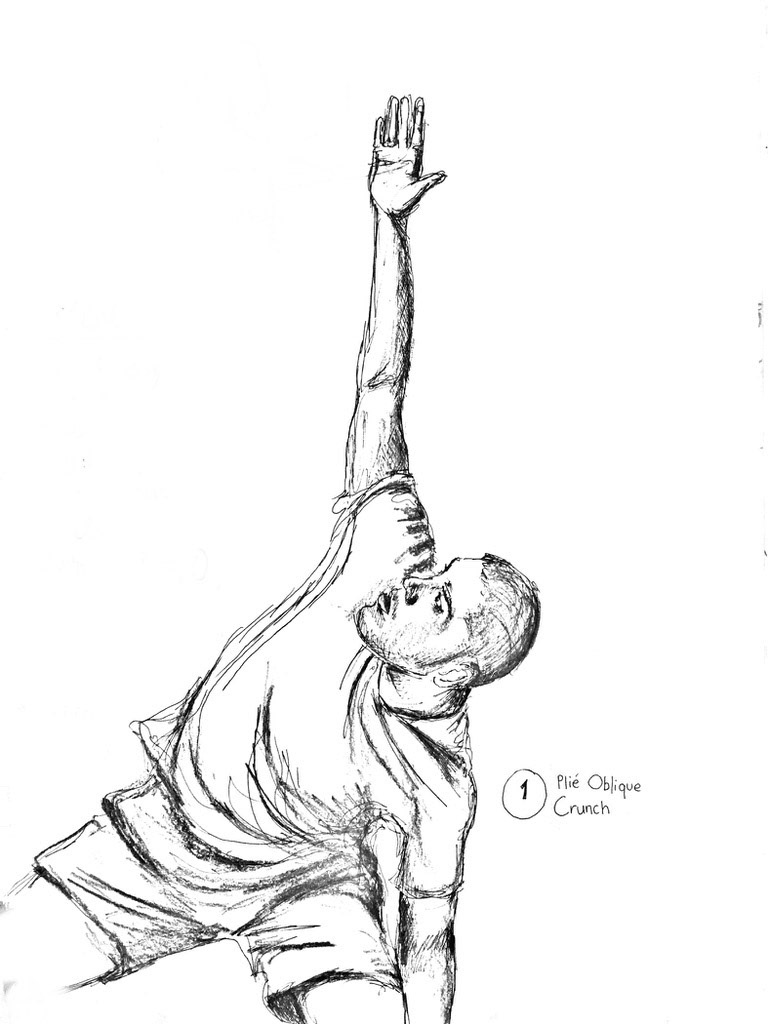 Work out sketches ii (2019), pencil on paper, 8 x 10"