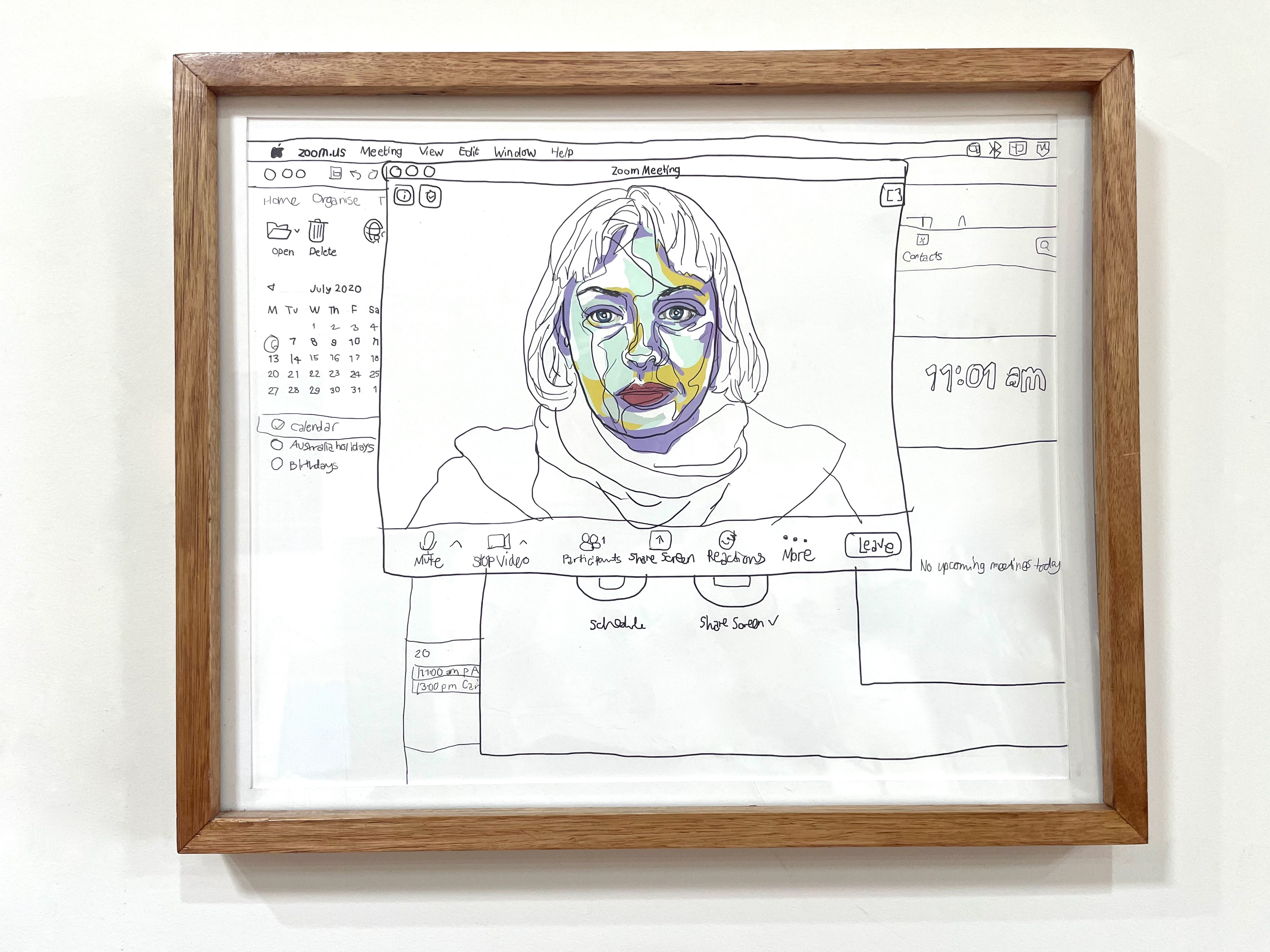 Zoom portrait - Framed digital print, A2- $280