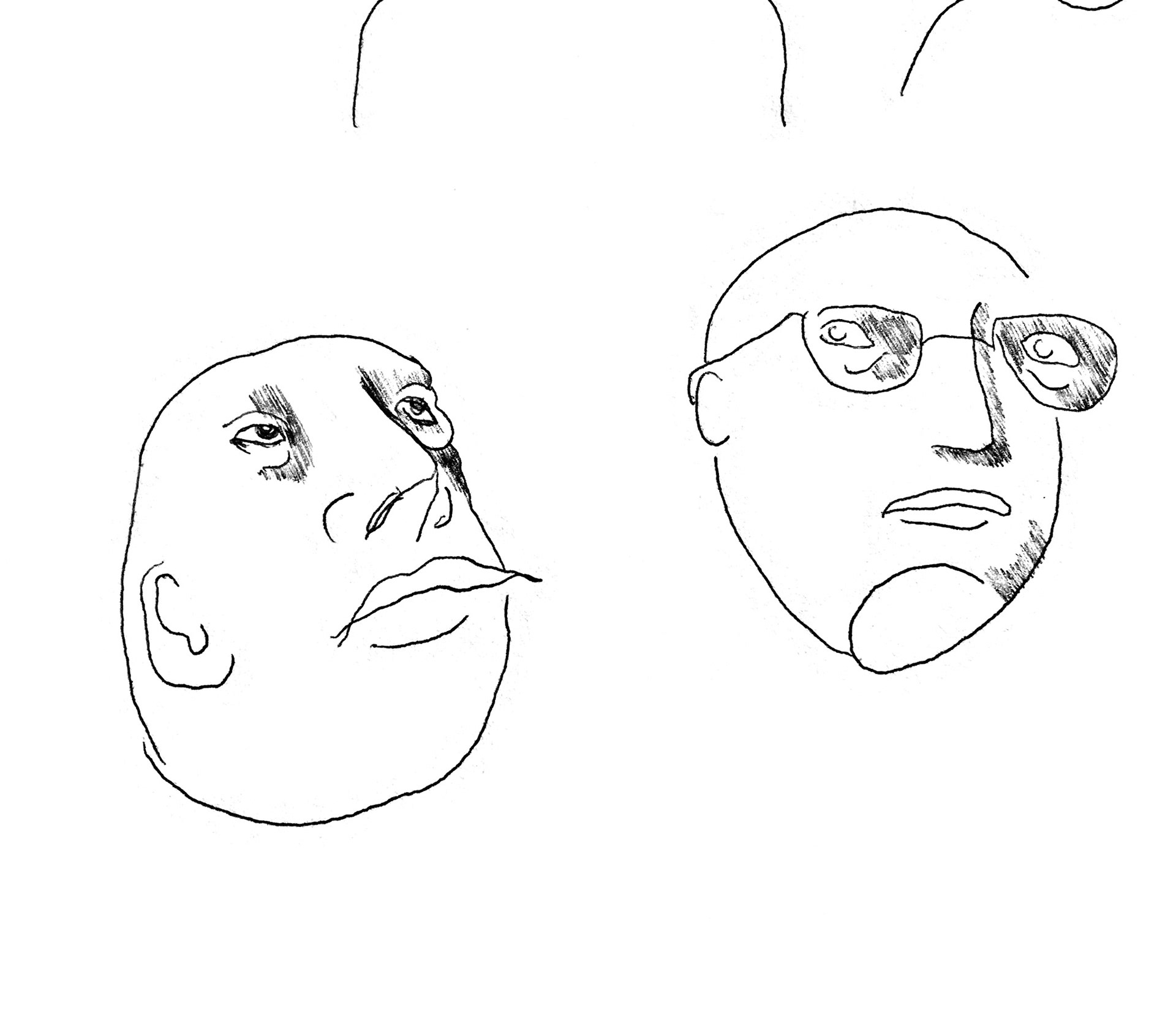 Political Squishies (2018), pencil on paper, 4 x 4 "