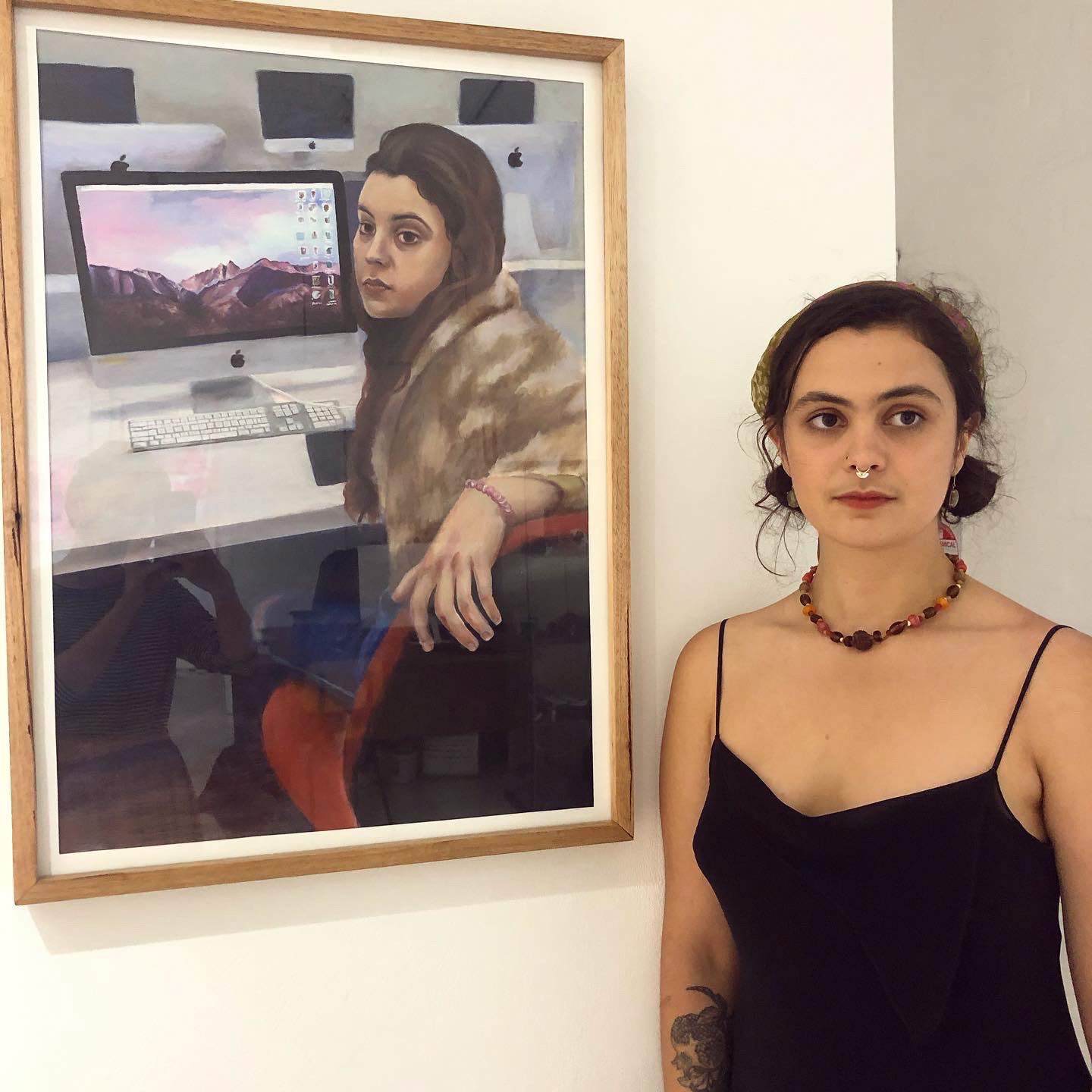 Rahme - with Rahme (2018), framed oils on canvas, 36 x 48 " approx.