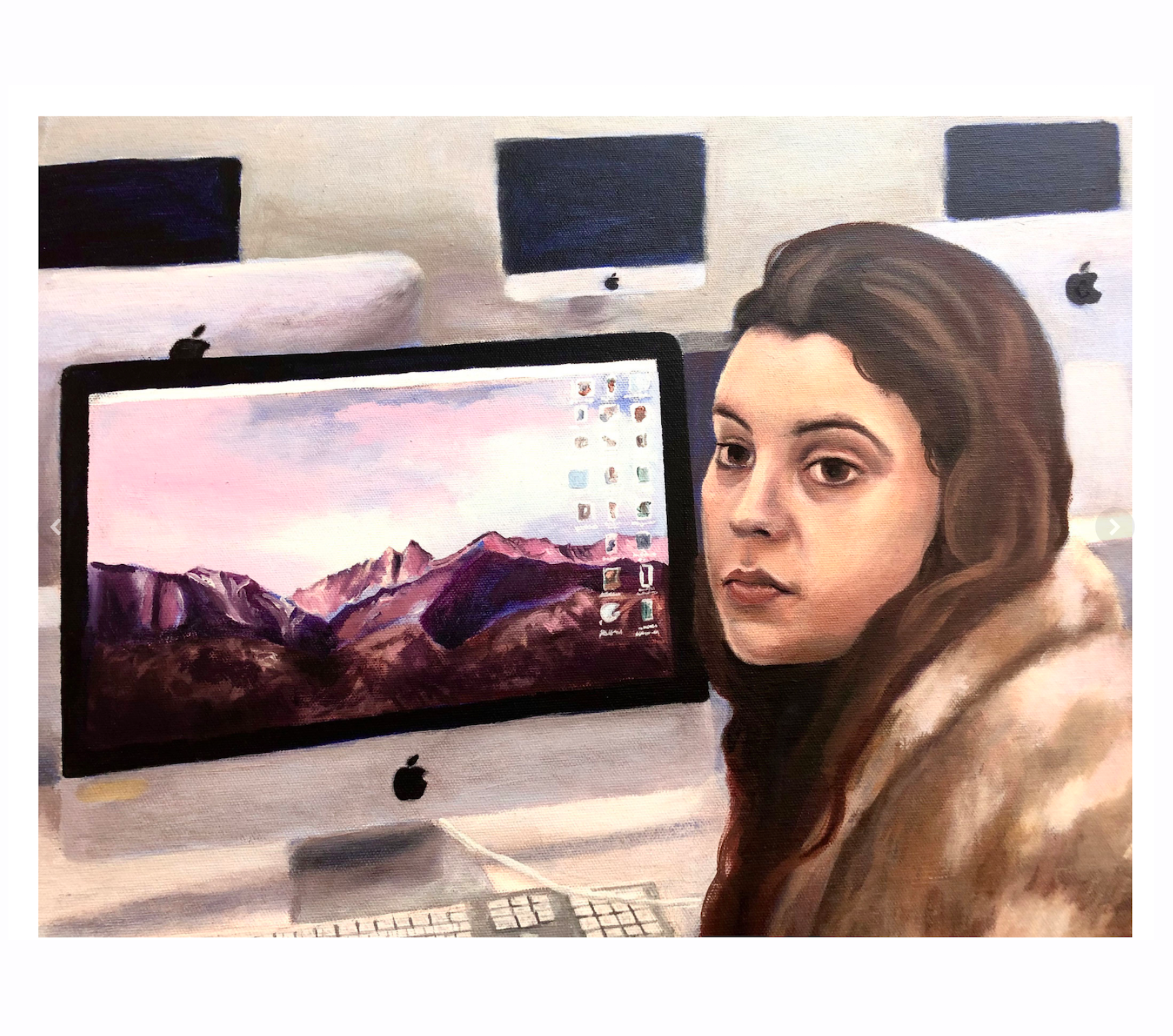 [Detail] Fatigue (2018), oils on canvas, size unknown