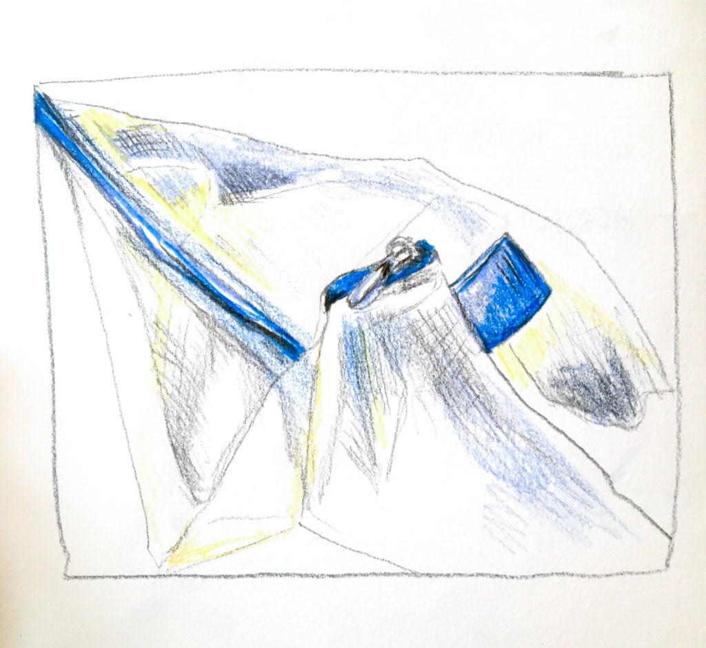 Pencil case study (2018), pencil on paper, size unknown