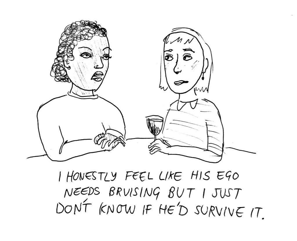 Ego (2020), pen on paper, 6 x 8 "