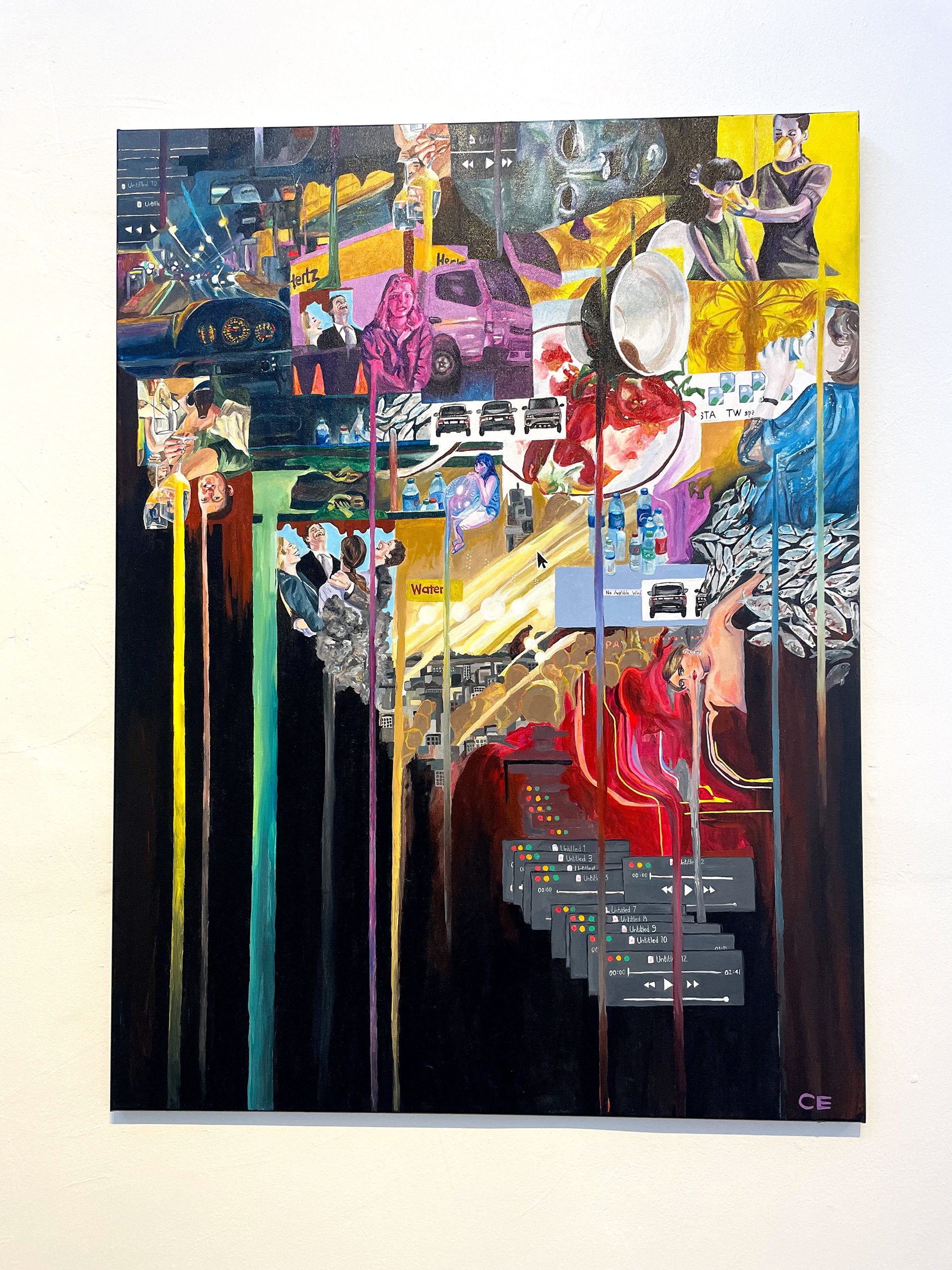 'Truth-telling', acrylic on canvas, 760mm x 1010mm, 2024.