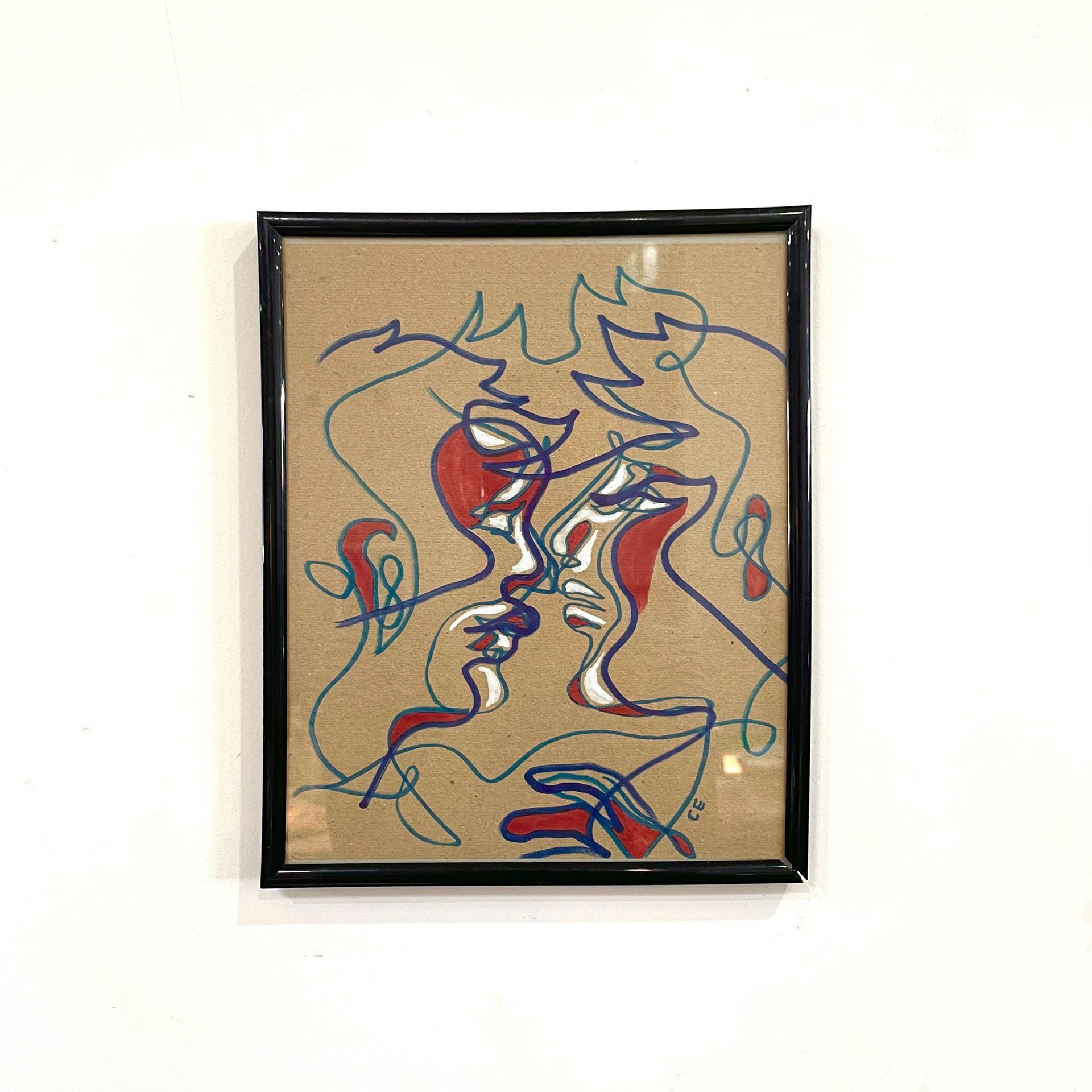 nearly - framed pen on paper - $75