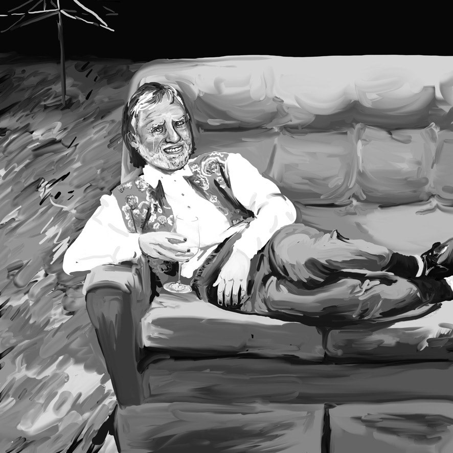 Sad Harold on Christmas Eve (2021), Digital painting