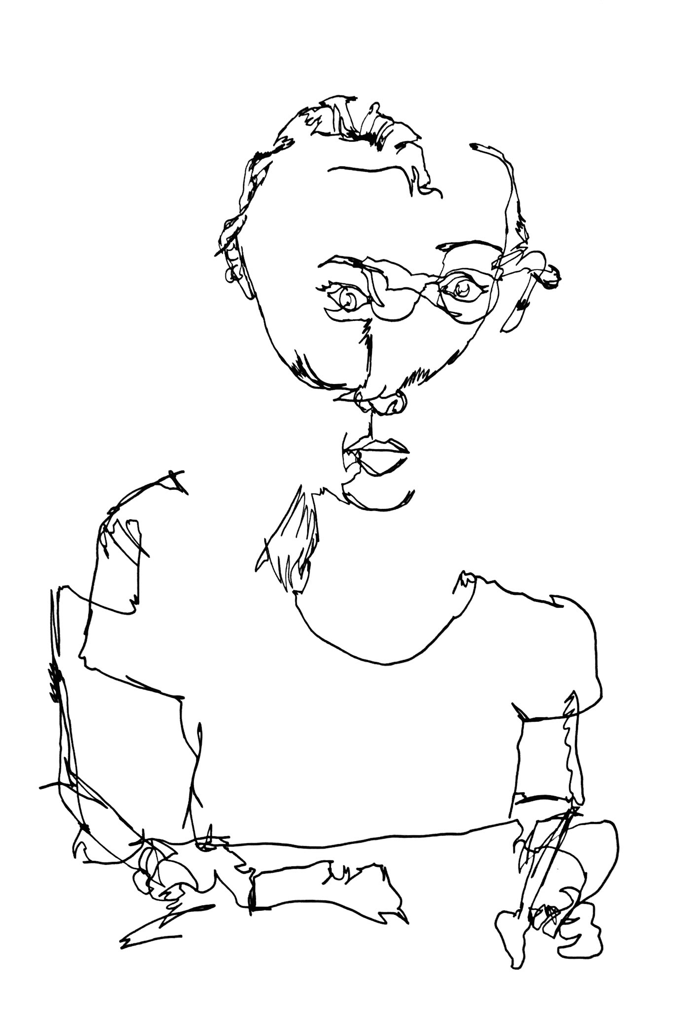 Me (2019), Pen on paper, Clarice (2018), Pen on paper, 8 x 12 " "