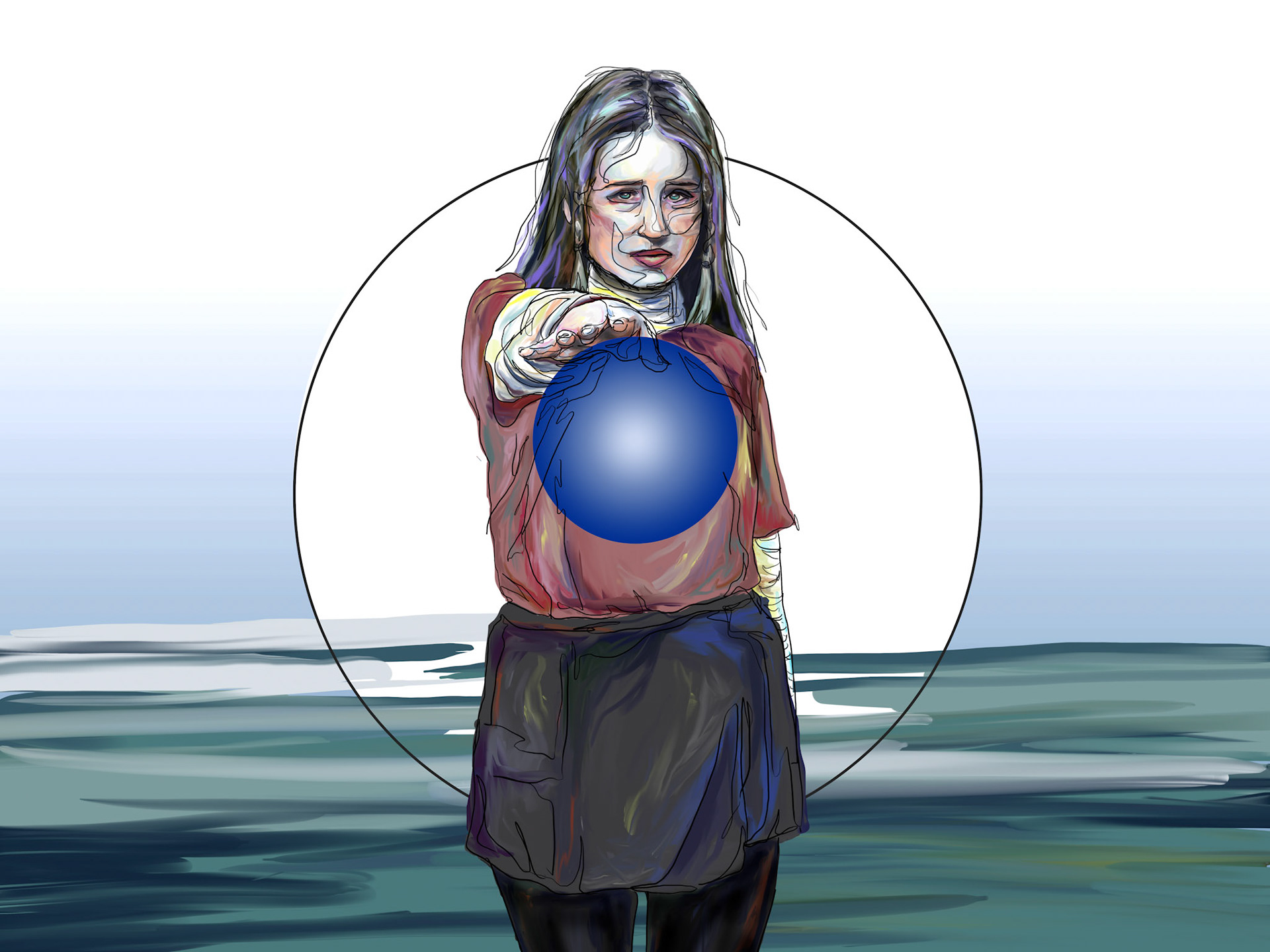 Puncture (2022), Digital illustration for The Suburban Review