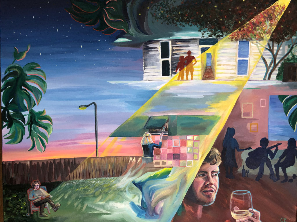 Watkins St (2021), Acrylic on canvas, 36 x 48 "