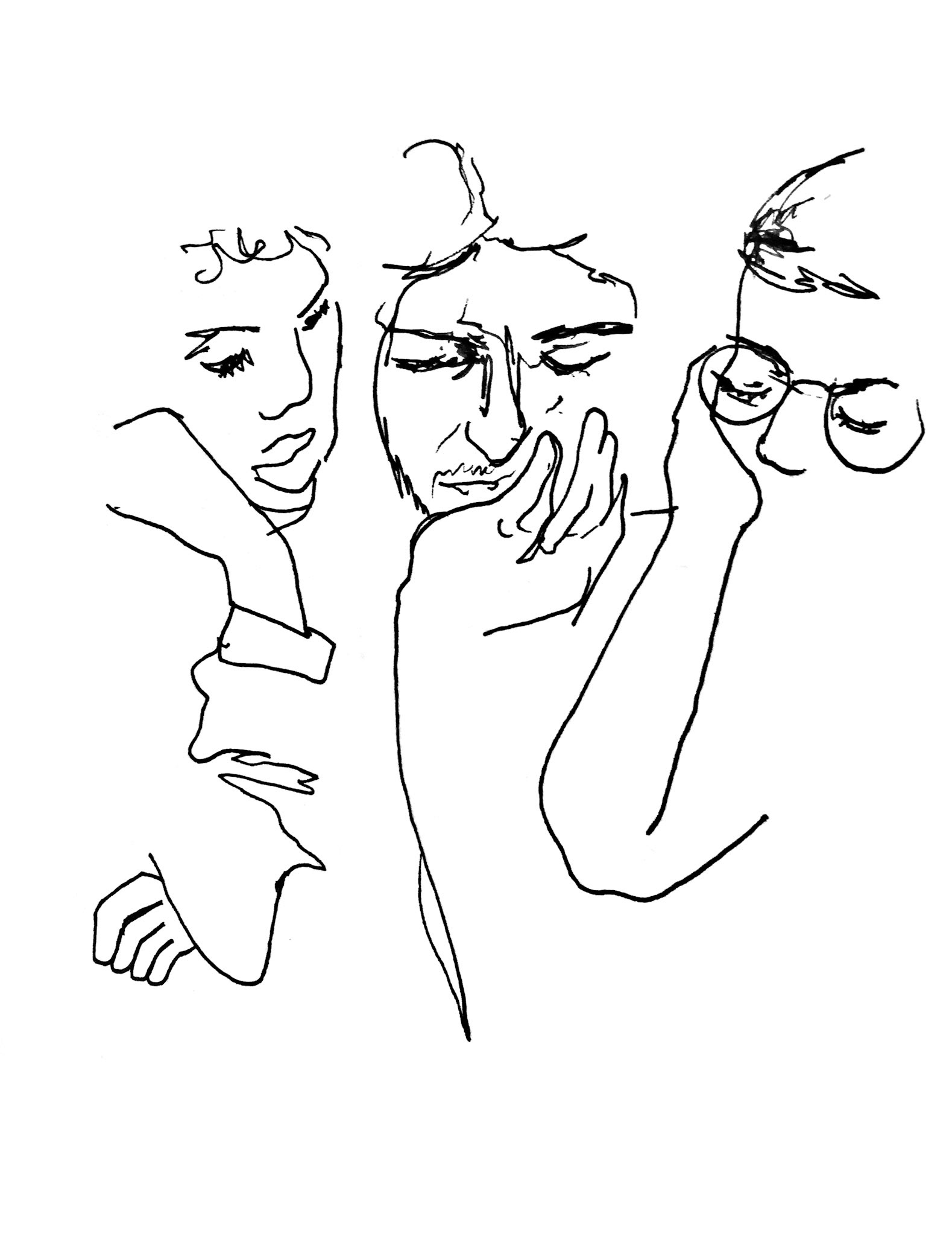 Crossword (2020), pen on paper, 6 x 8 "