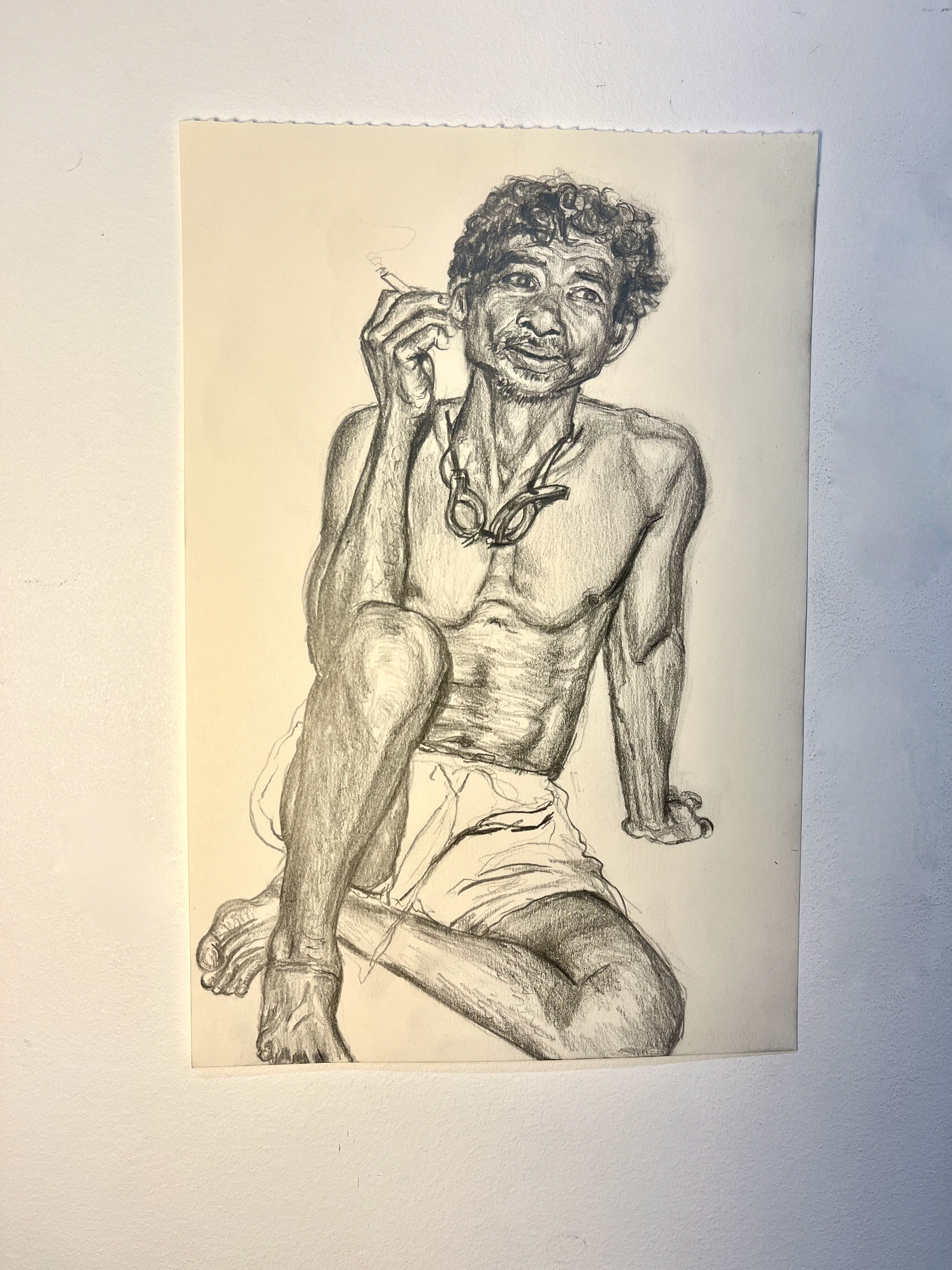 Untitled (goggles) - pencil on paper - $100