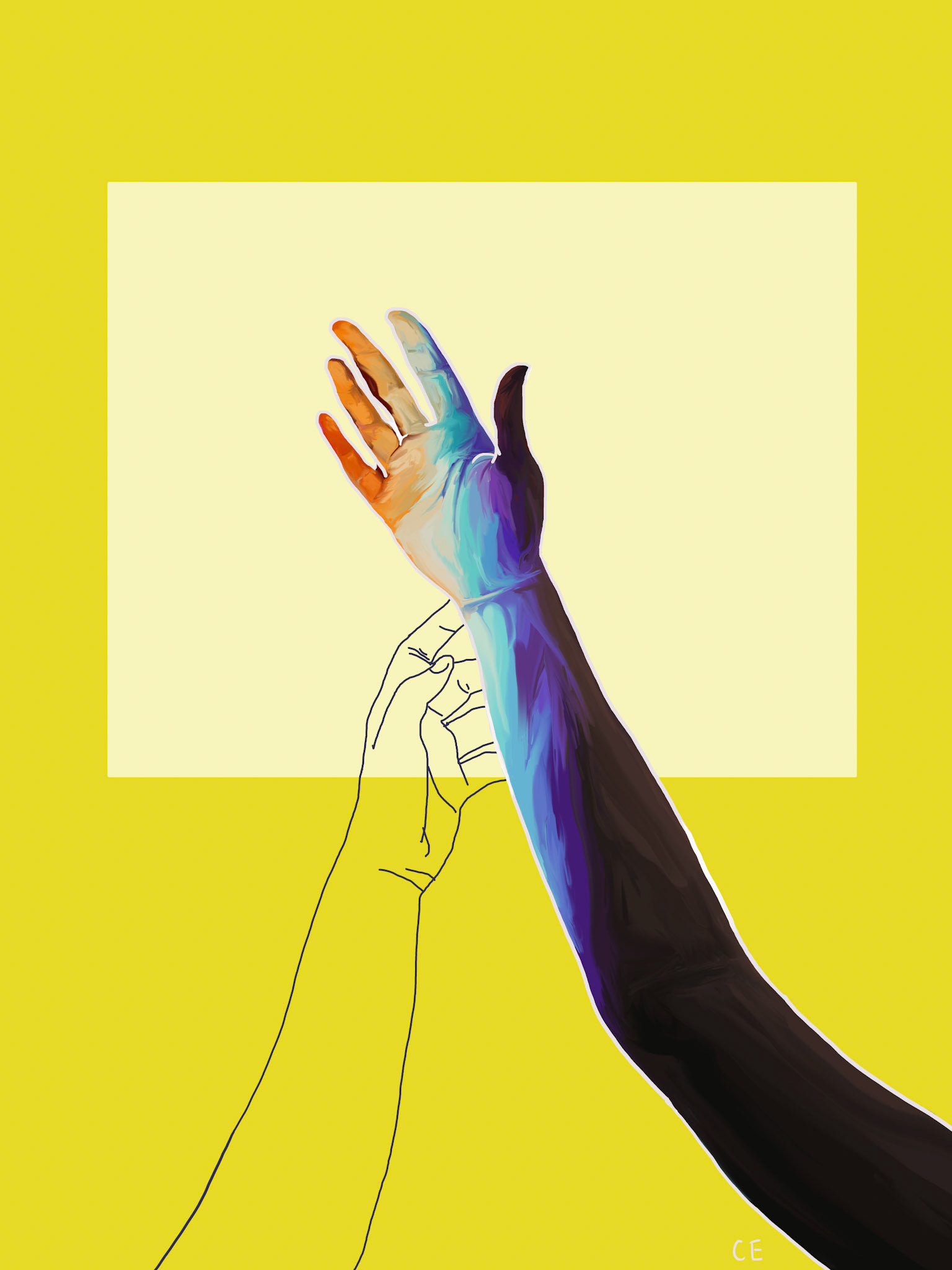 Hands (2022), Digital painting
