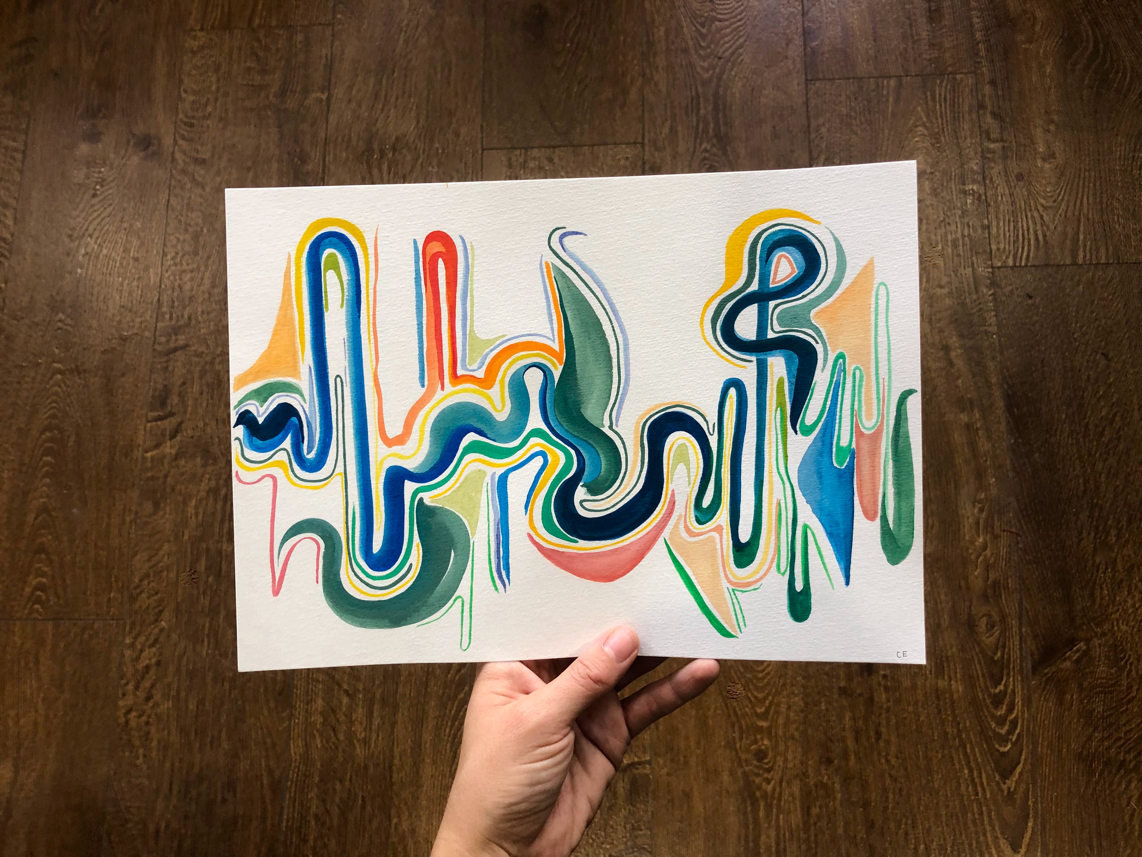 SOLD Equanimity - gouache on paper (unframed) - $80