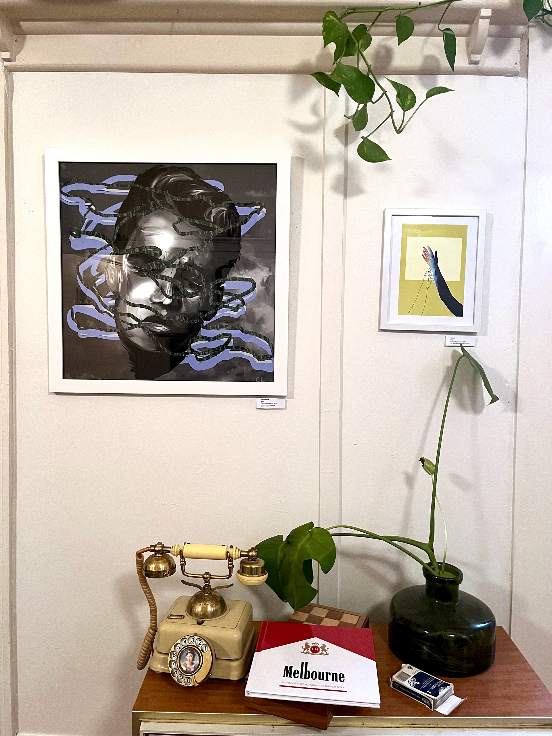 Distraction - framed digital print - 12 x 12 " $300