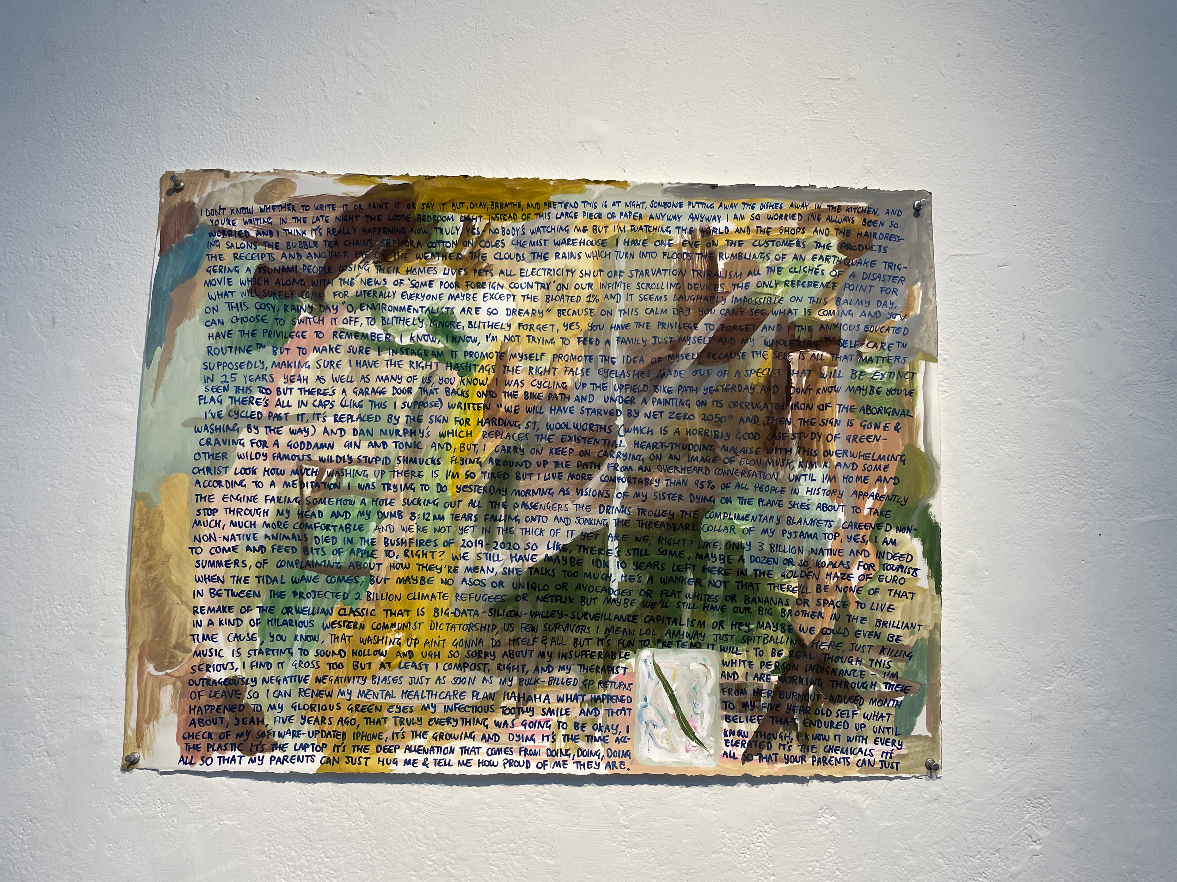 Thought i, gouache, acrylic and marker on paper, 2023.