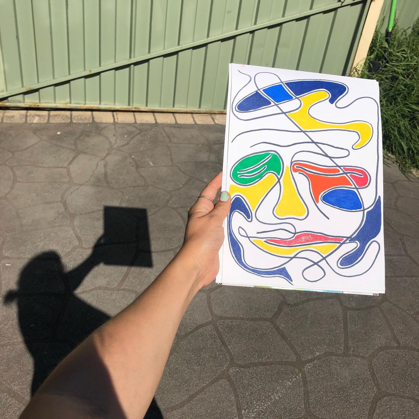 Untitled (2022), Marker and pencil on paper, 8 x 10 "