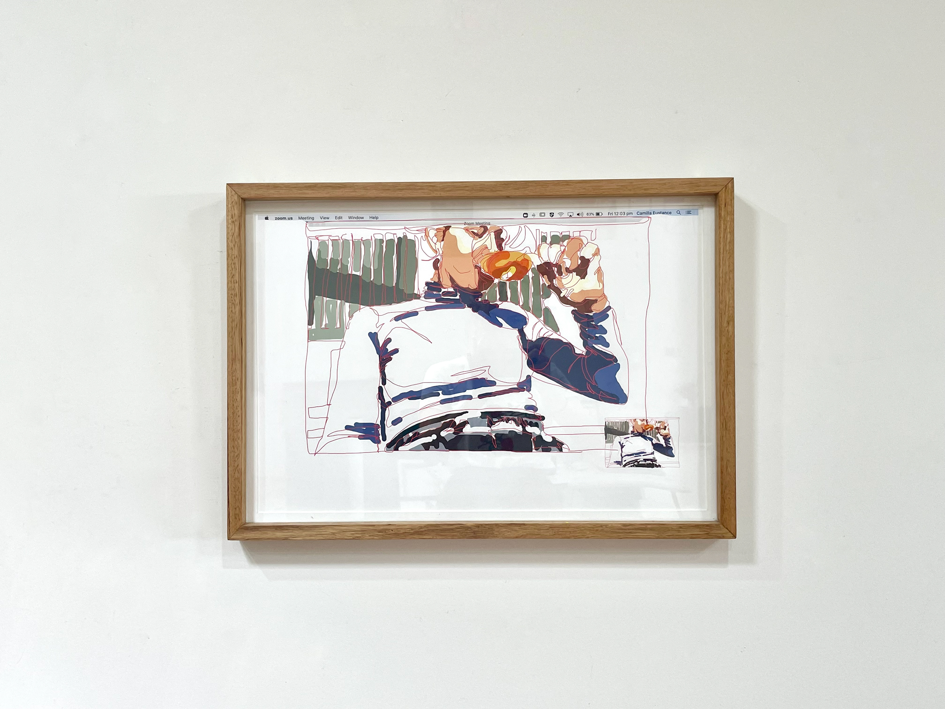 SOLD Zoom meeting with myself - framed archival digital print - $220