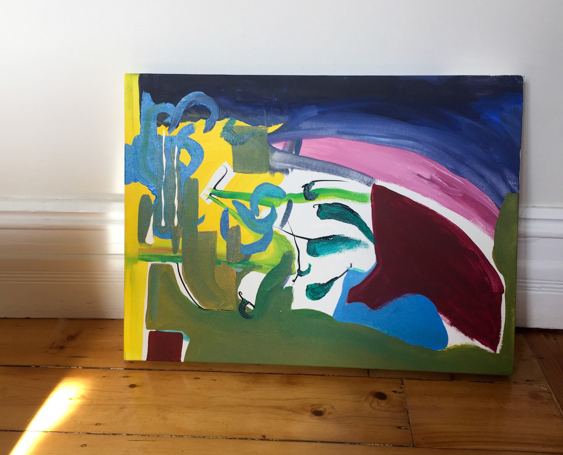 Untitled (2019), acrylic on canvas, 18 x 24 "