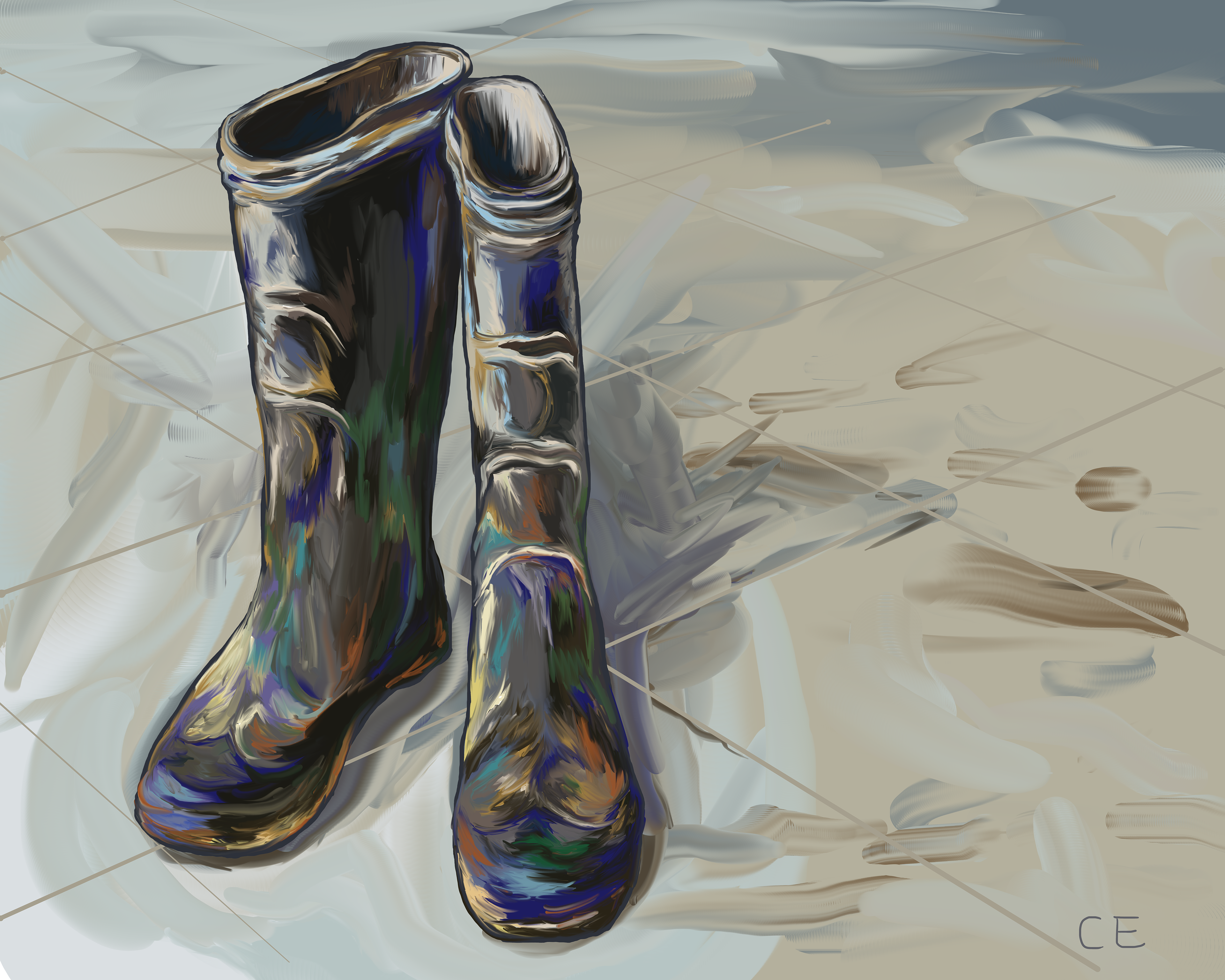 Boots [short story accompaniment], (2022), digital painting