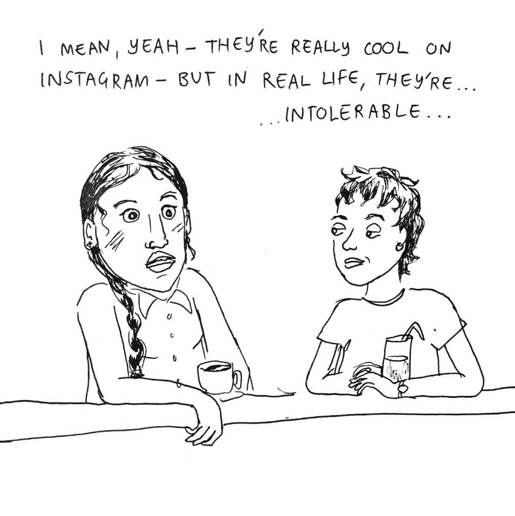 Intolerable (2021), pen on paper, 6 x 8 "