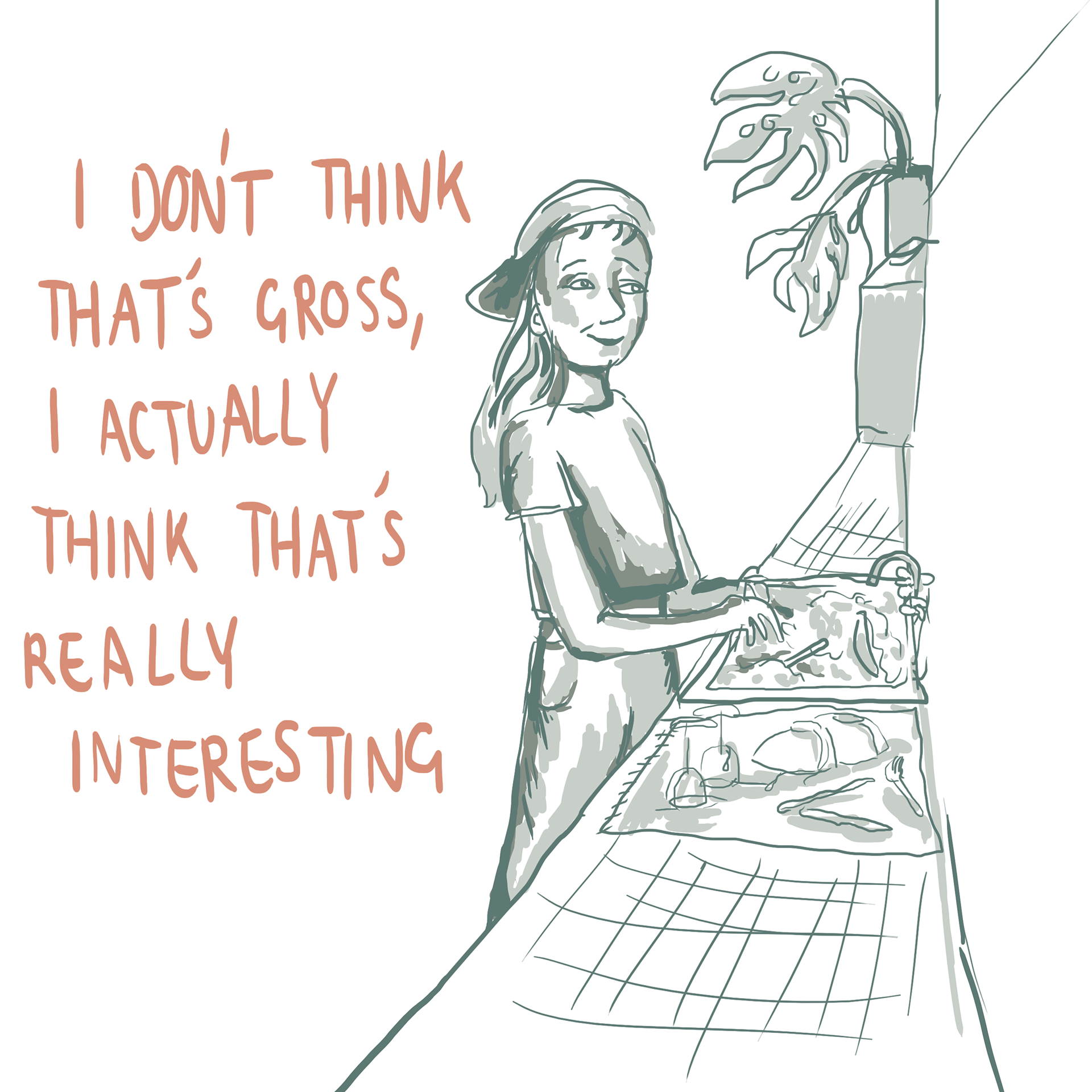 Not gross (2024), Grain of Sand (2023), digital illustration