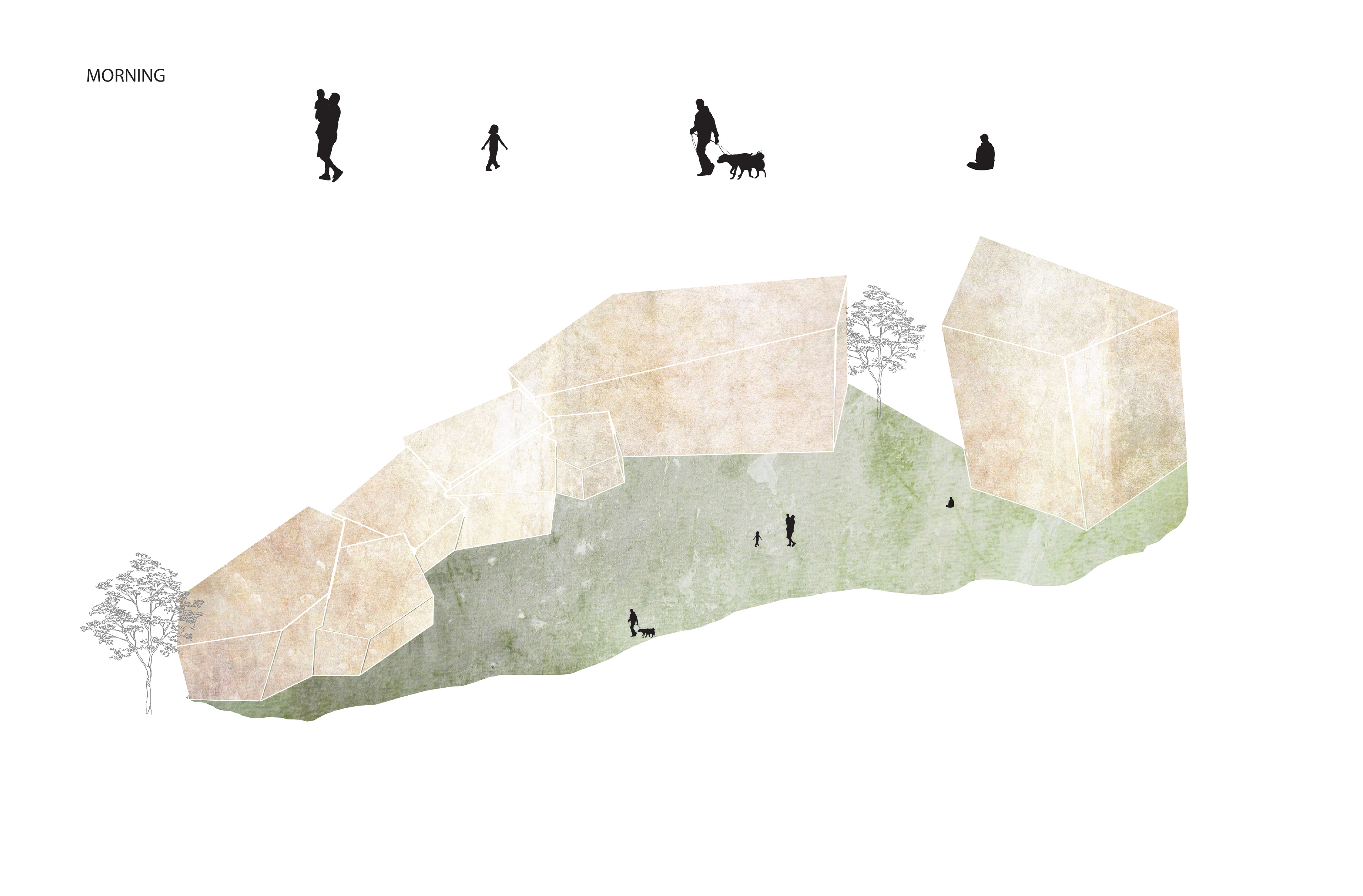 Outdoor Space Morning Diagram