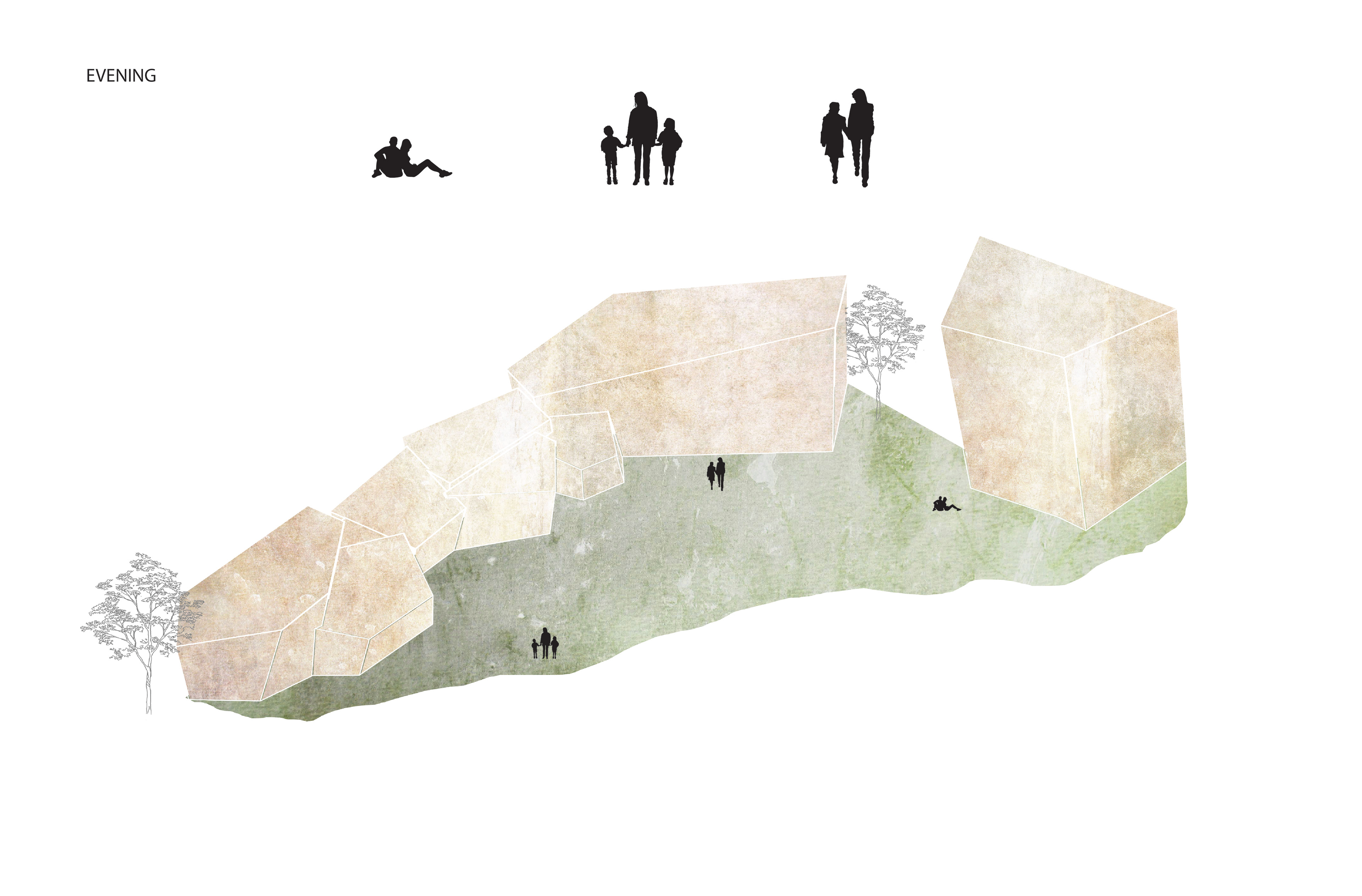 Outdoor Space Evening Diagram