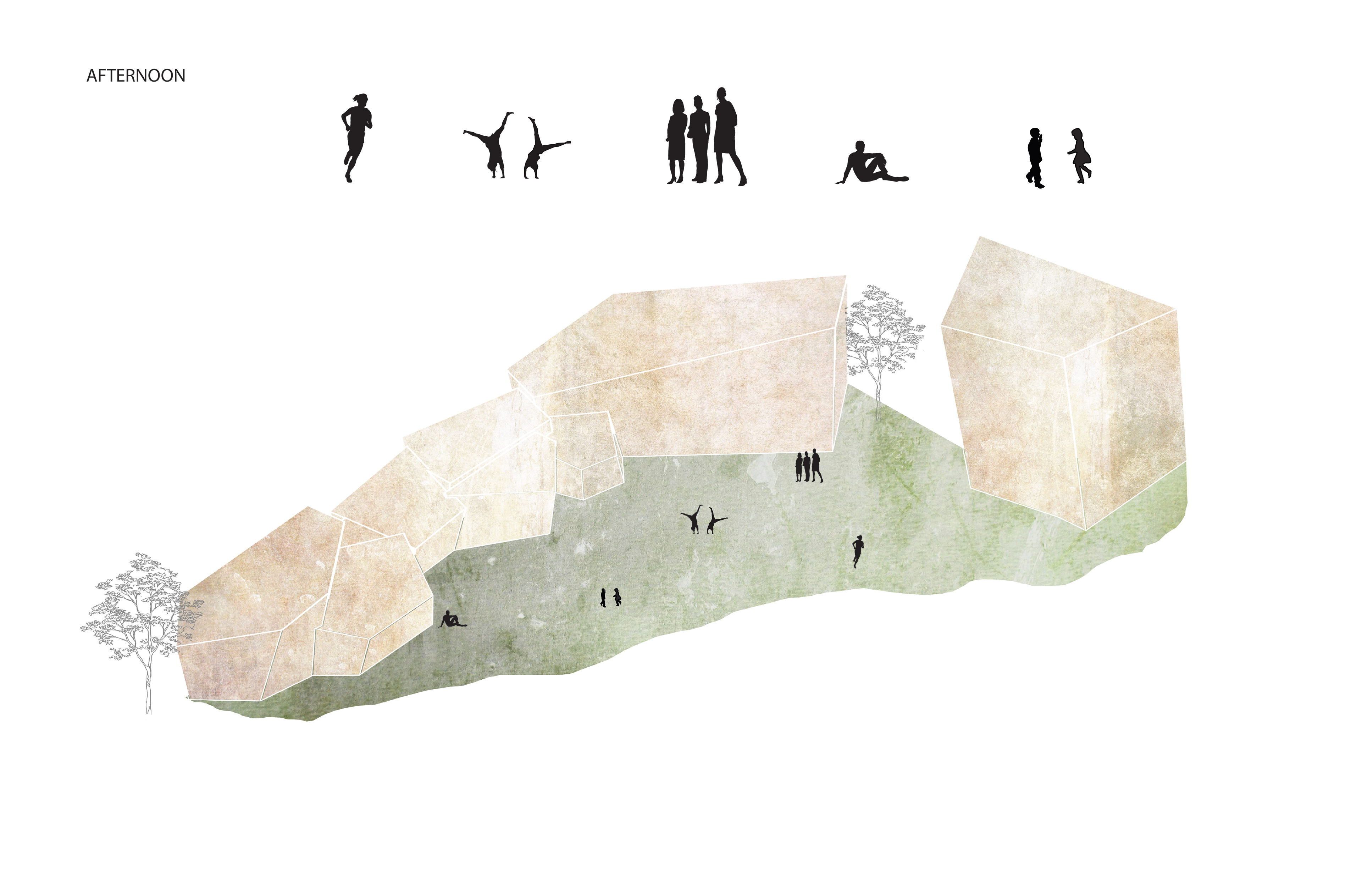 Outdoor Space Afternoon Diagram
