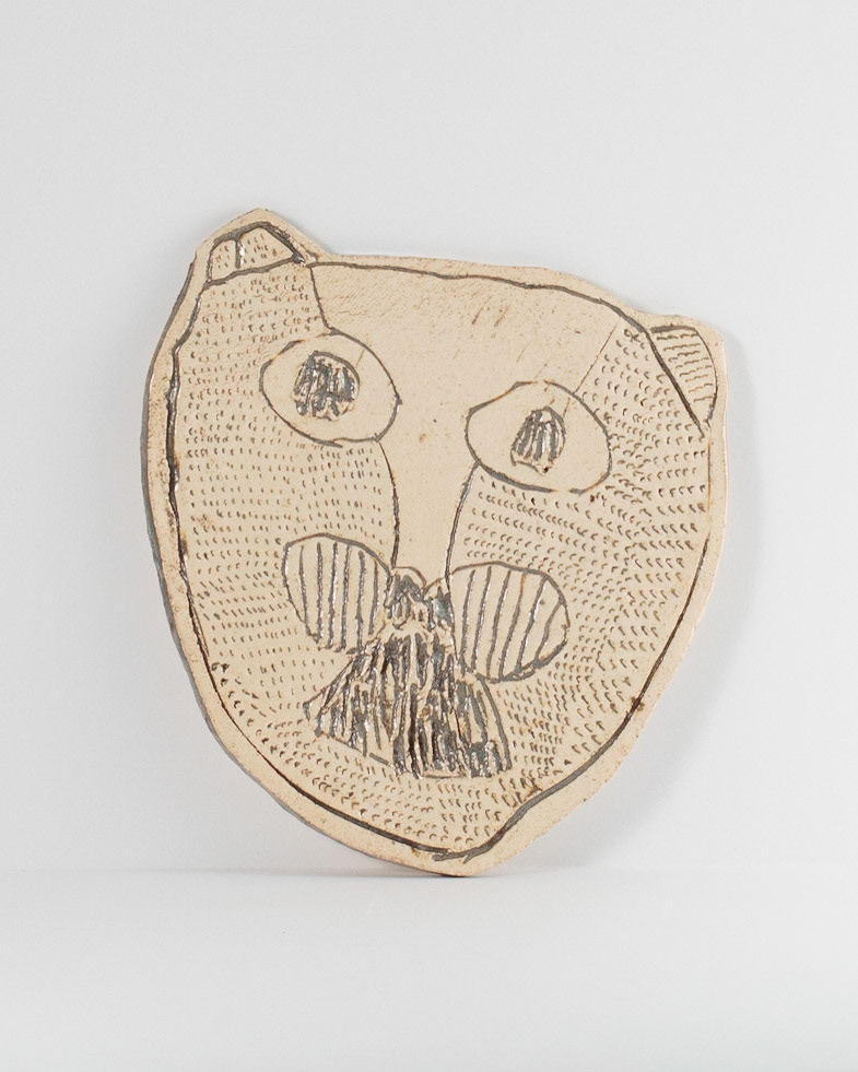 glazed ceramic plaque | 9" x 8-1/8" x 1/4"