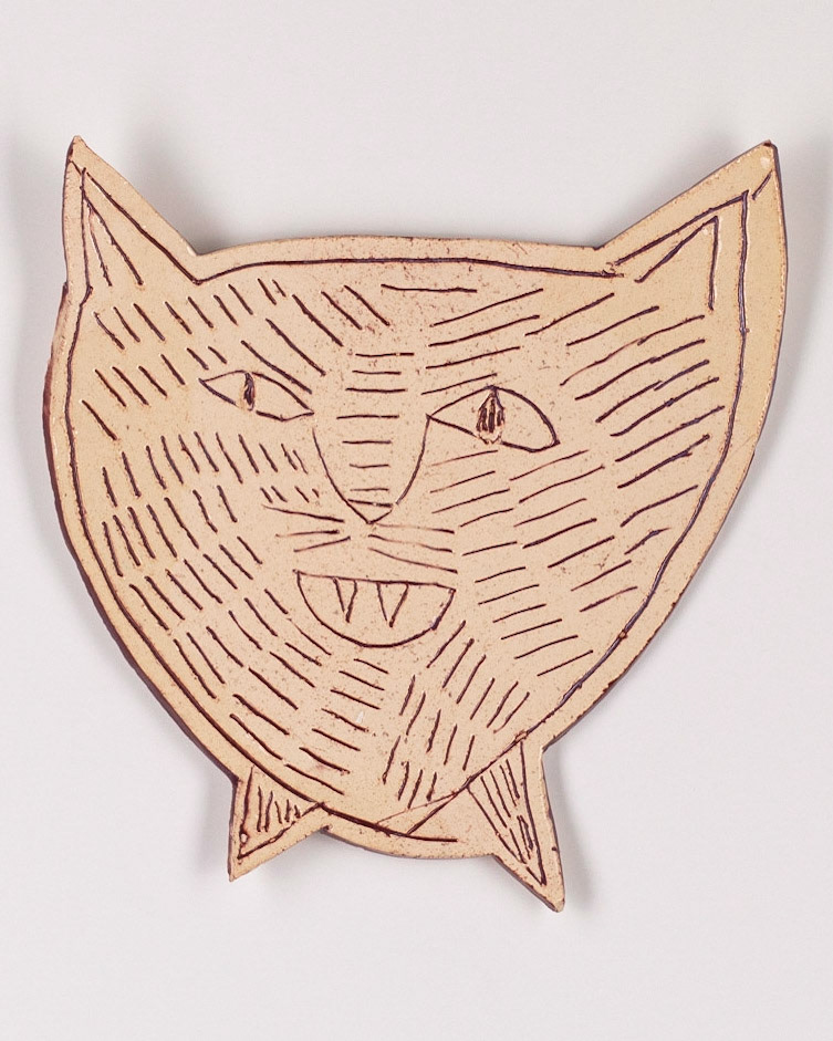 ceramic plaque | 8-3/4" x 8-1/4" x 1/4"