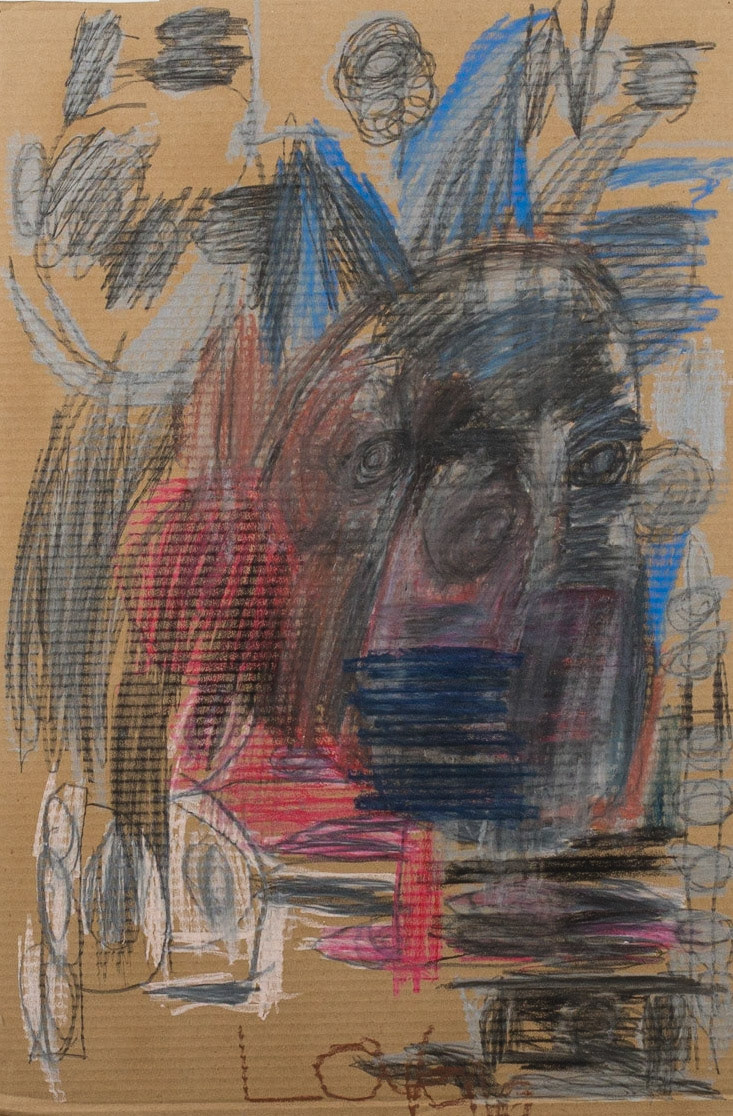 colored pencil, oil pastel on cardboard | 32-0" x 22-0" | $100