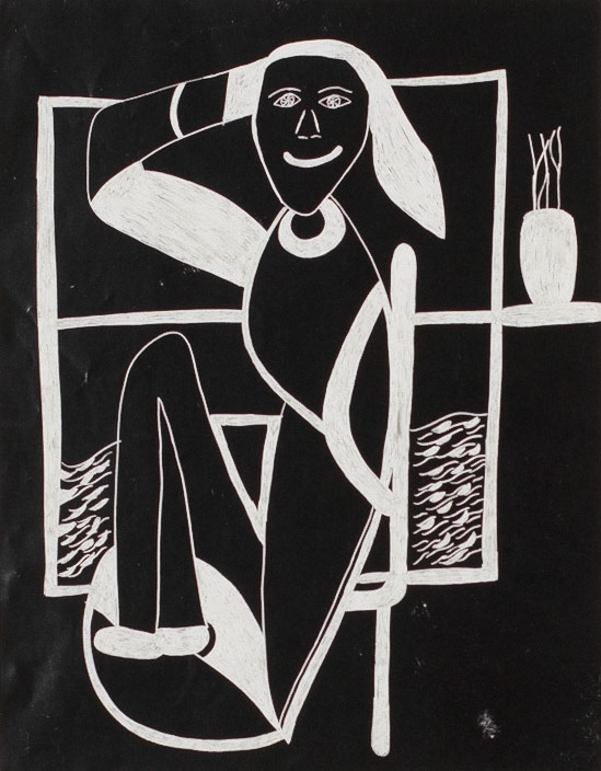 drawing on scratch paper | 11" x 8-1/2"