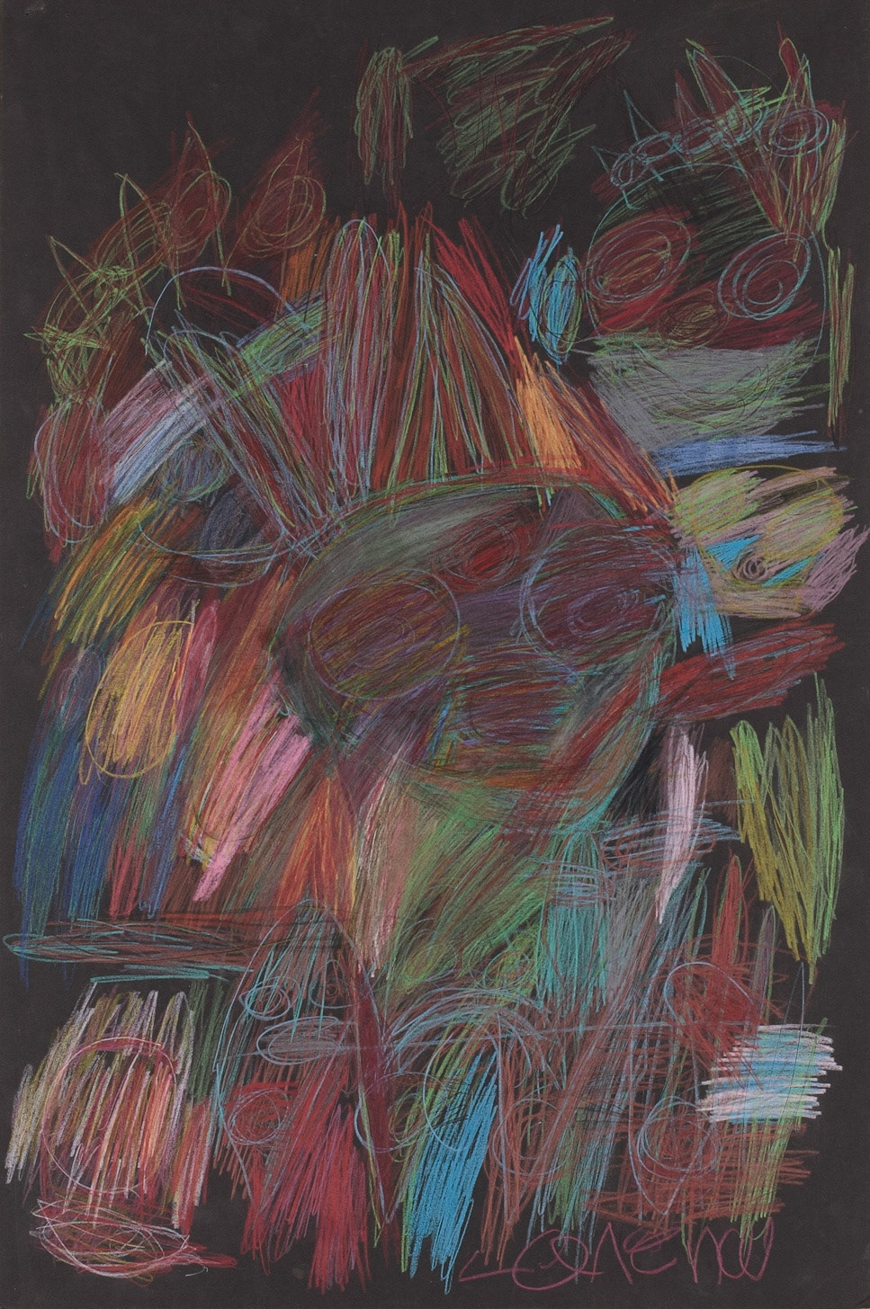 colored pencil on mat board | 30-1/8" x 20-0"