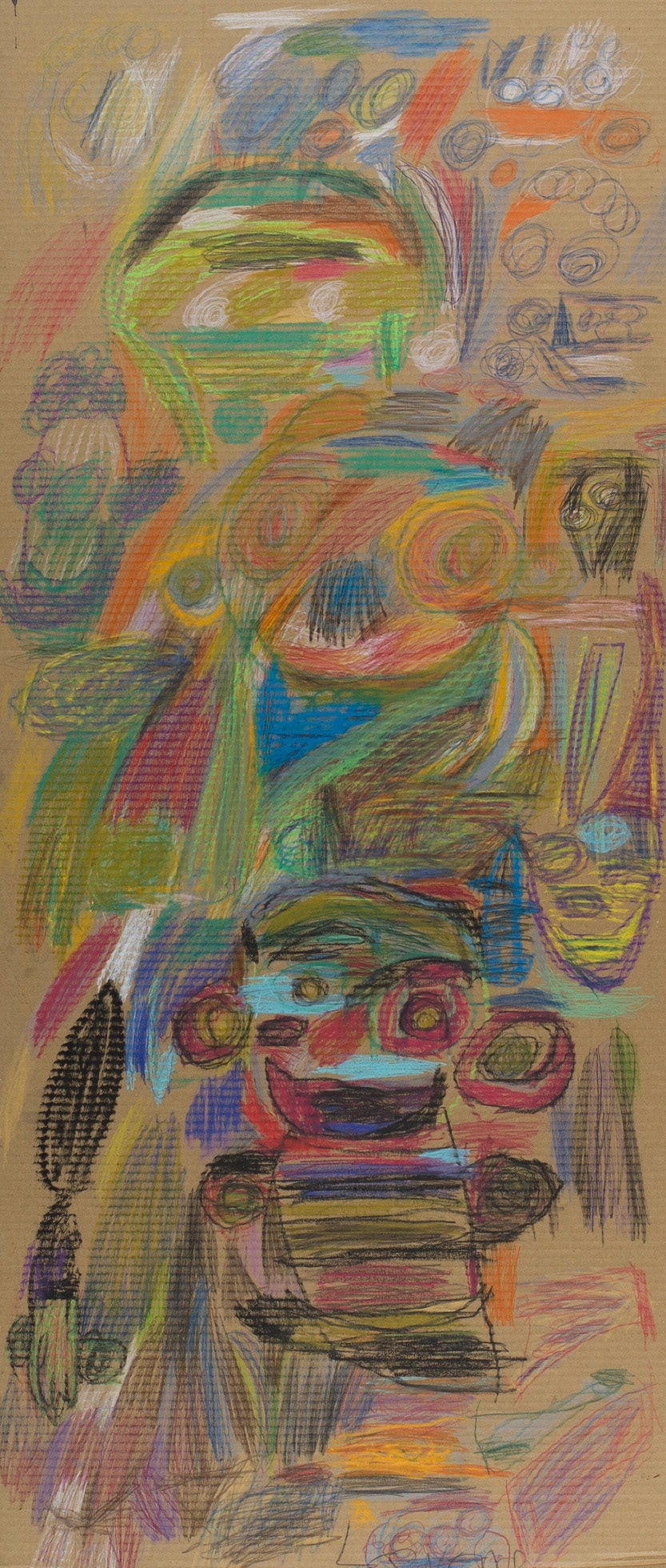 colored pencil on cardboard | 60-0" x 26-1/4" x 1/4"