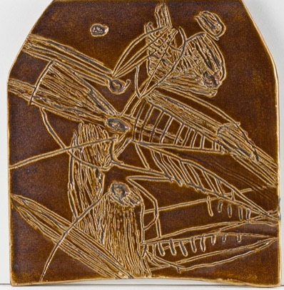 Glazed Ceramic Plaque | 7-1/2" x 7-0" x 1/4"