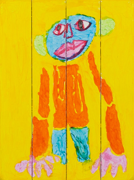 tempera on reclaimed wood boards | 16-1/8" x 12-0" x 1-0"