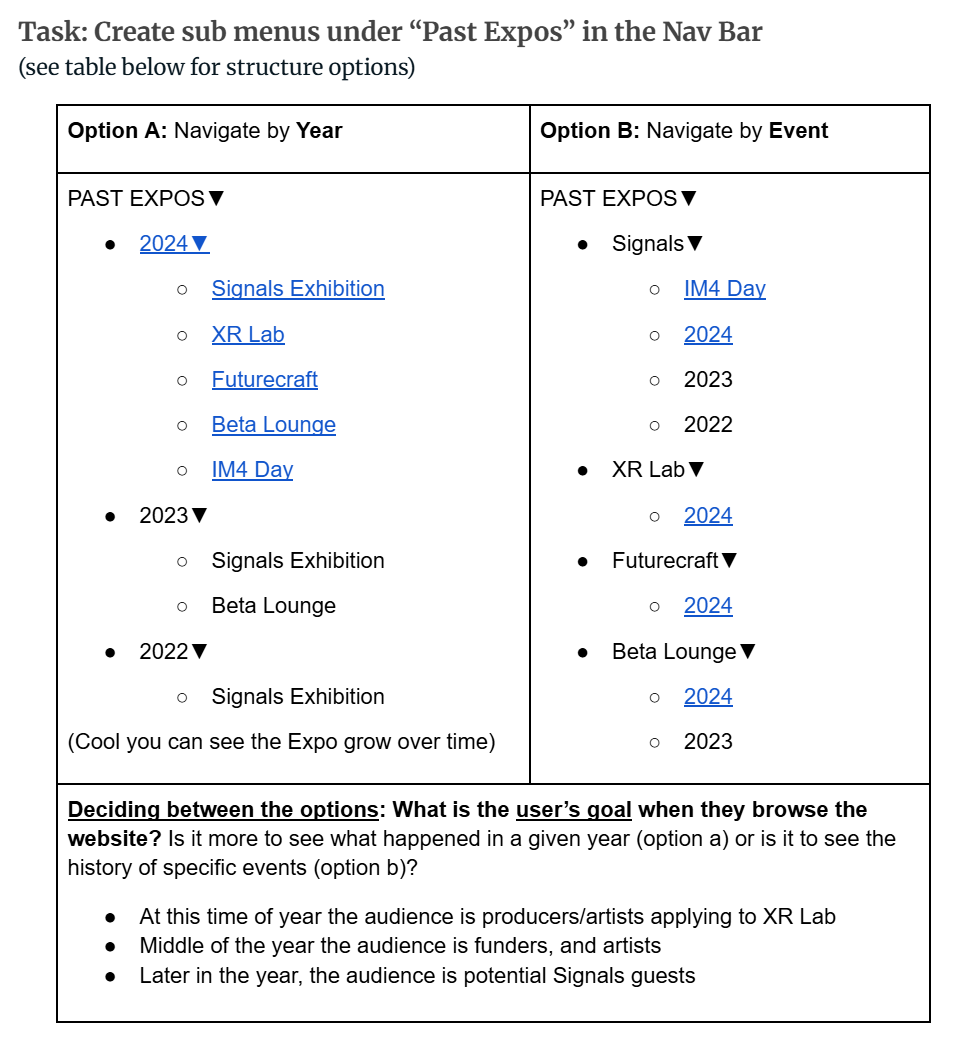Navigation Bar Planning