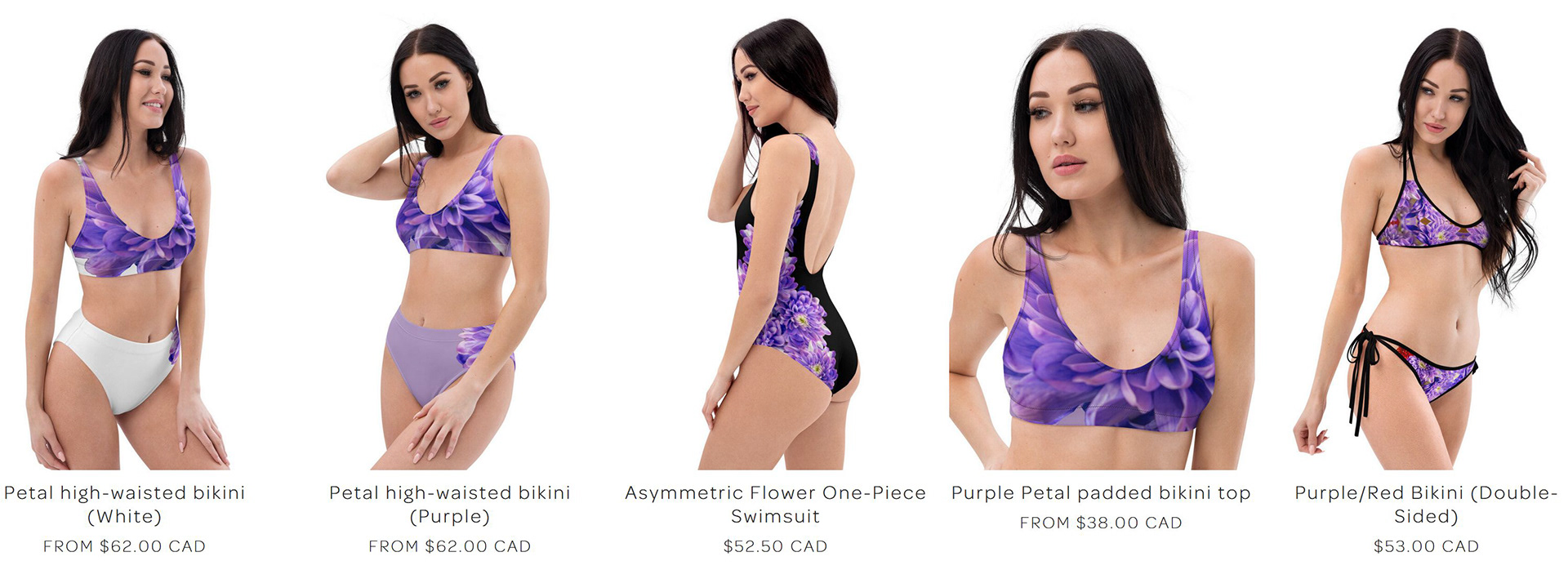 Purple Petal Swimsuit Collection