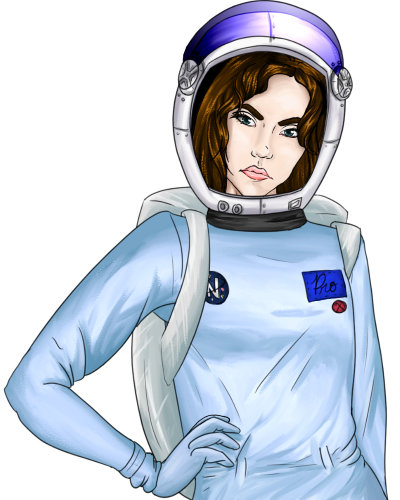 Vega Spacesuit Visor Up - Mad