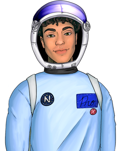 Fraser Spacesuit Visor Up - Calm