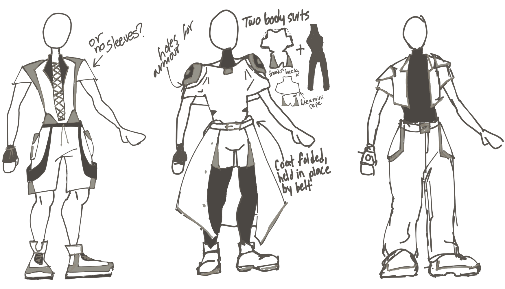 My original sketches before adjustment based on client feedback.