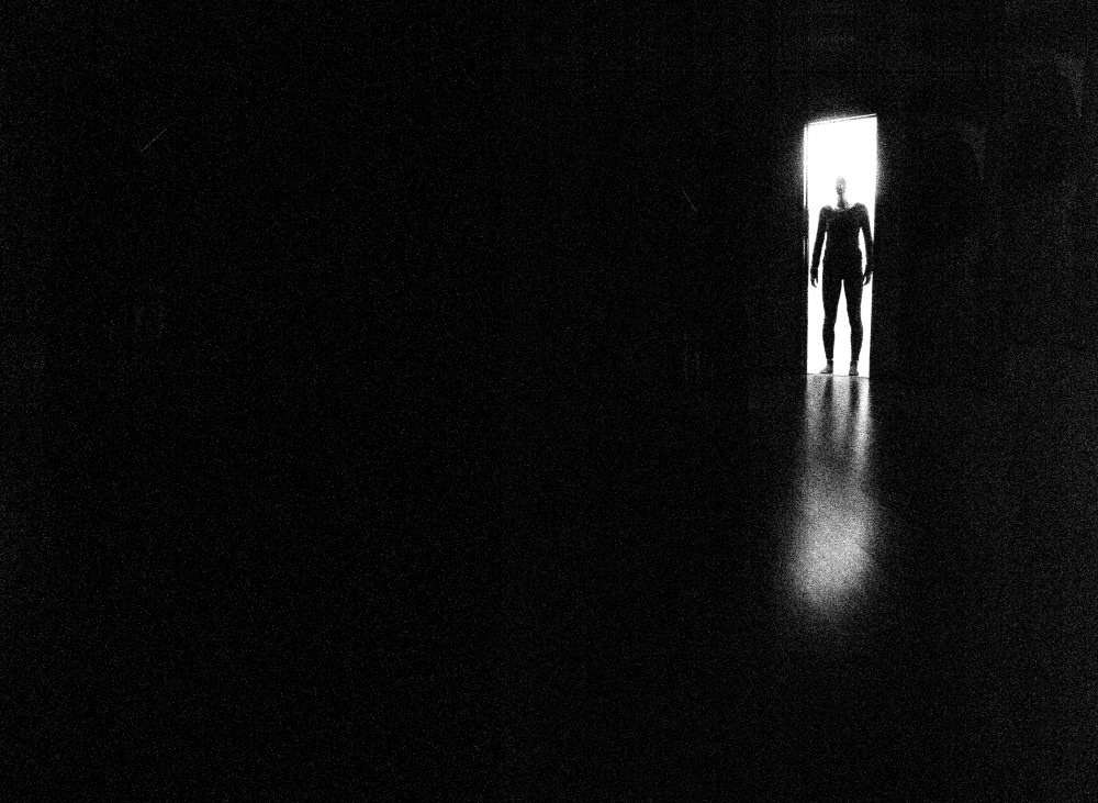 "Darkness" - The physical arrival of the viewer into the world of fear, as well as the embodiment of fear itself. © Elizabeth Frone
